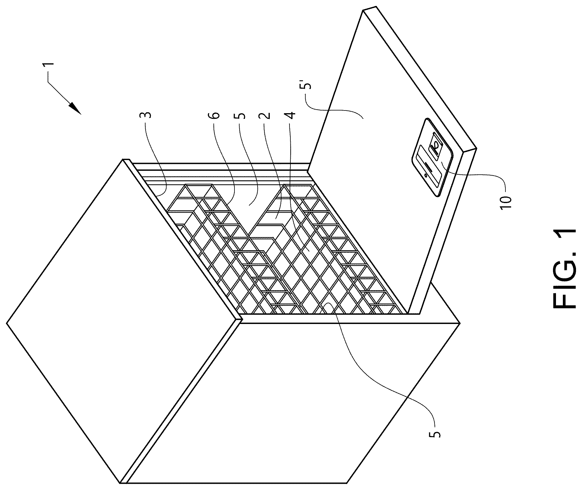 Patent US12551086 Figure 1 – Dishwasher detergent dispenser arrangement