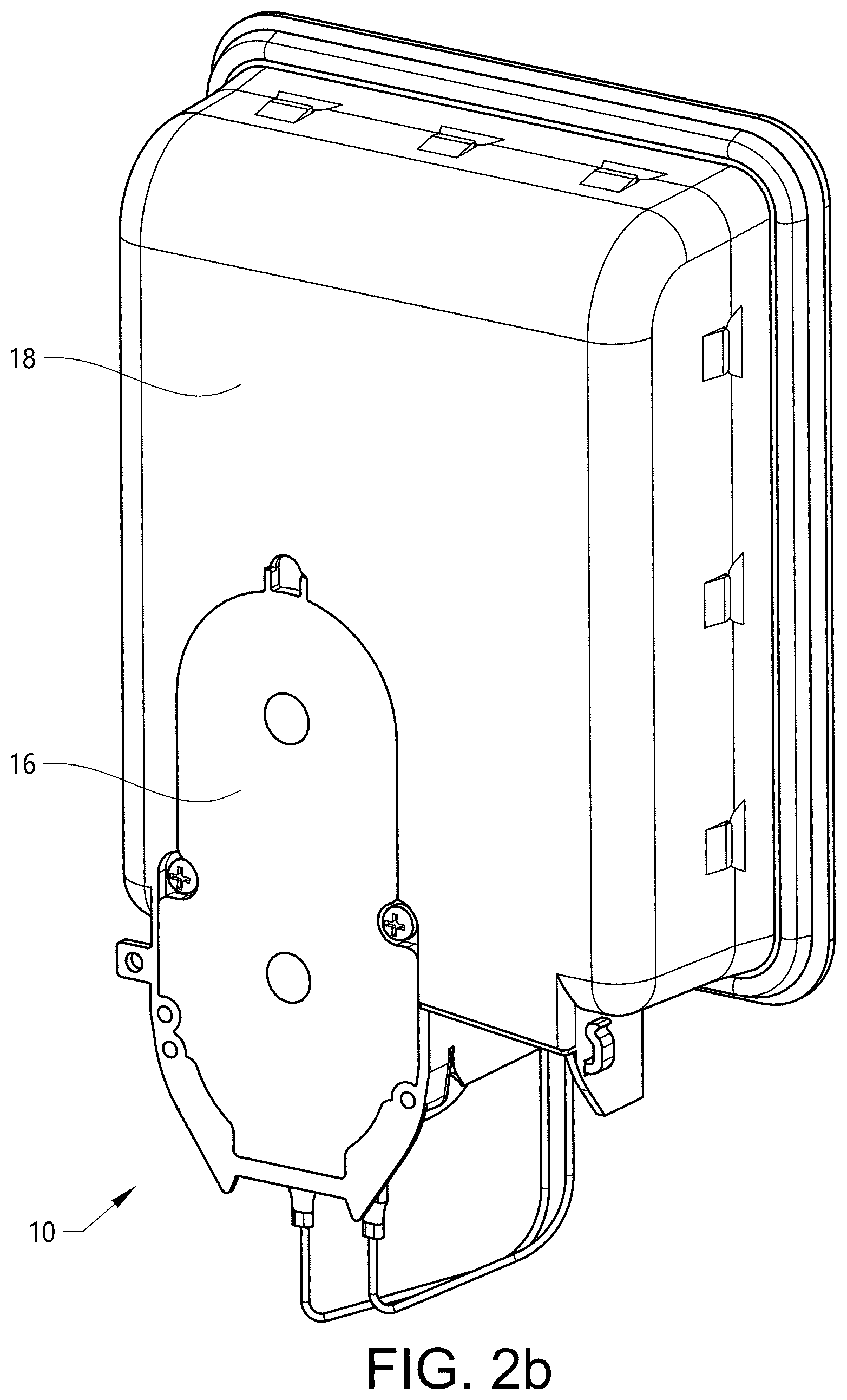 Patent US12551086 Figure 3 – Dishwasher detergent dispenser arrangement