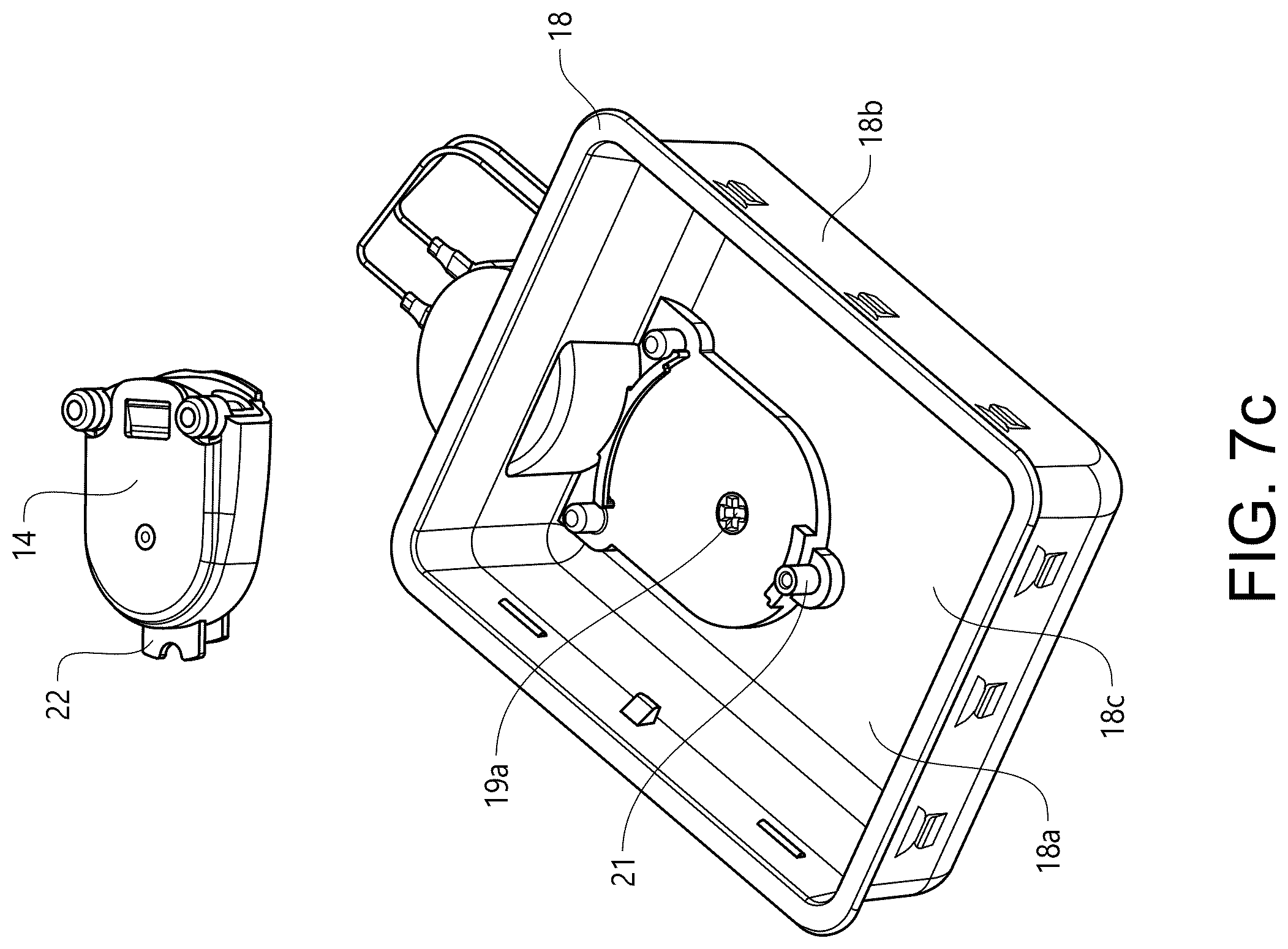 Patent US12551086 Figure 9 – Dishwasher detergent dispenser arrangement