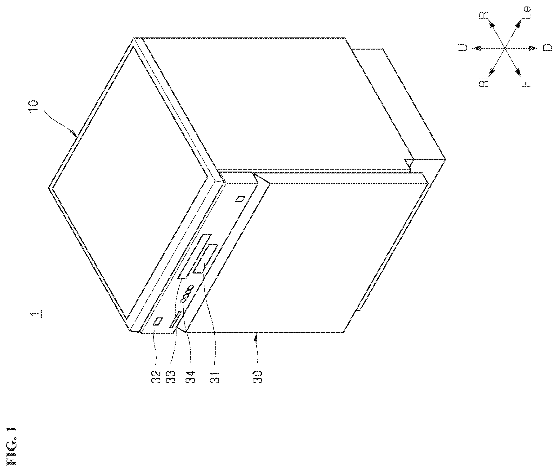 Patent US12551087 Figure 1 – Dishwasher