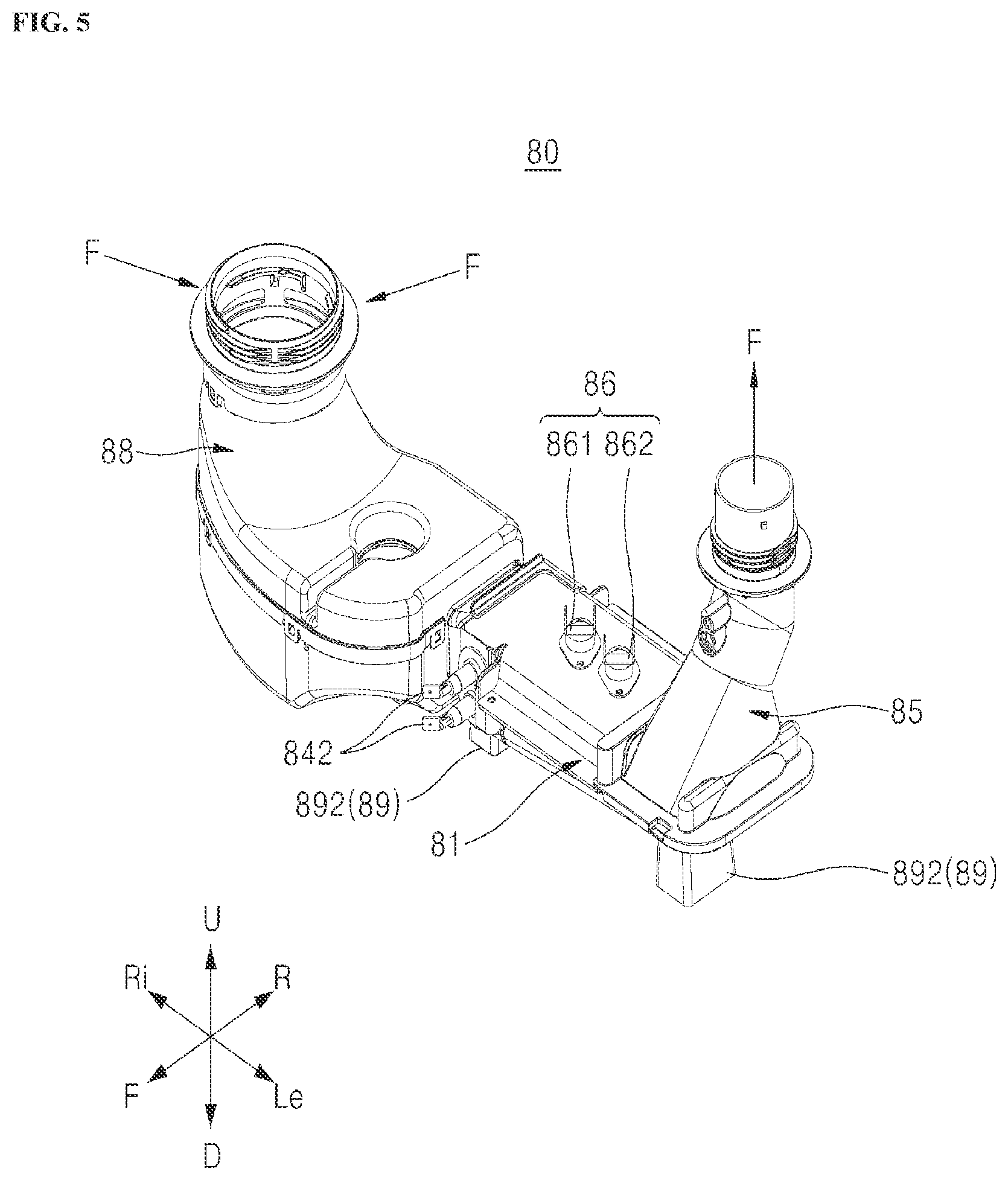 Patent US12551087 Figure 5 – Dishwasher