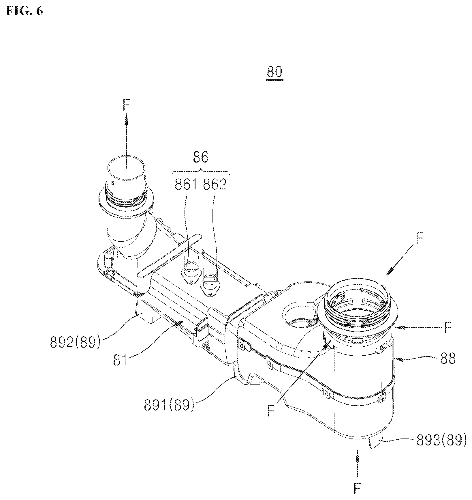 Patent US12551087 Figure 6 – Dishwasher