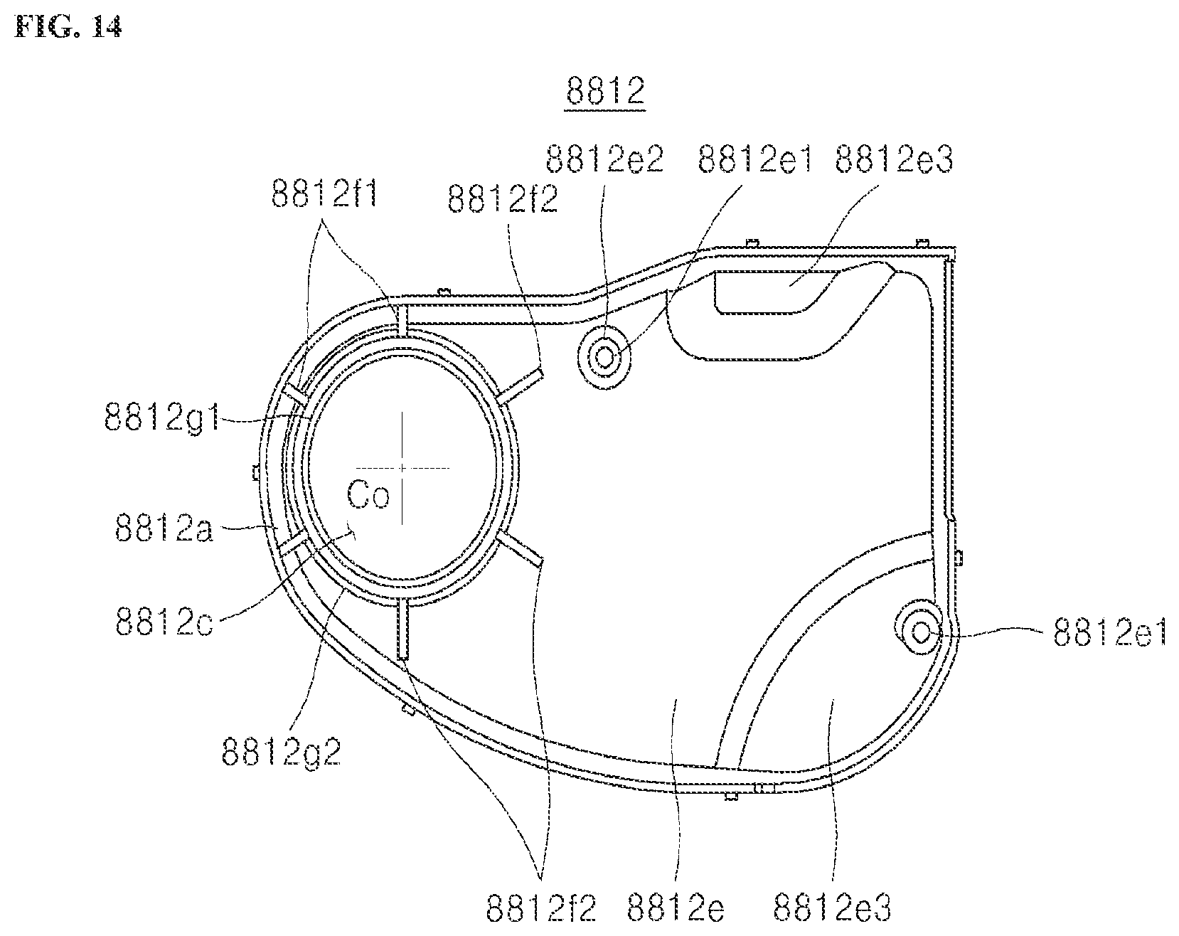 Patent US12551087 Figure 14 – Dishwasher