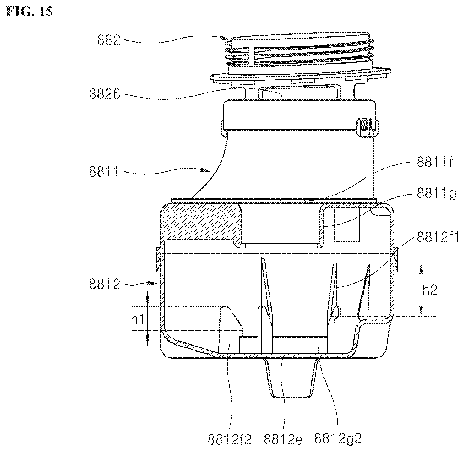 Patent US12551087 Figure 15 – Dishwasher