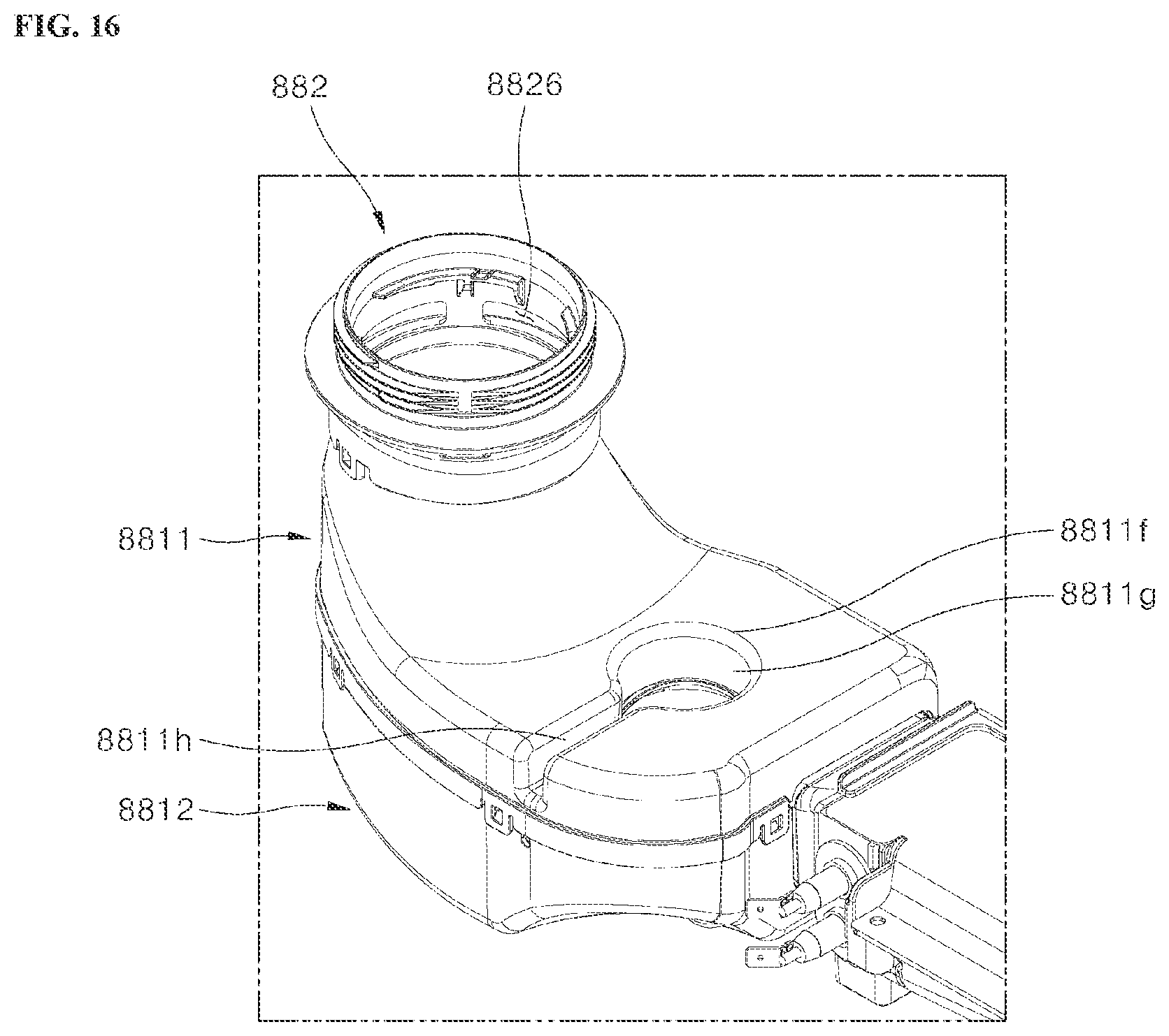 Patent US12551087 Figure 16 – Dishwasher