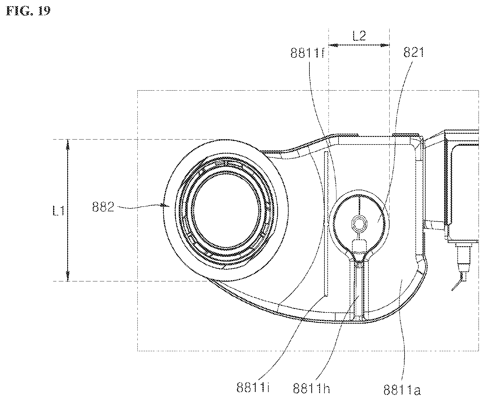 Patent US12551087 Figure 19 – Dishwasher