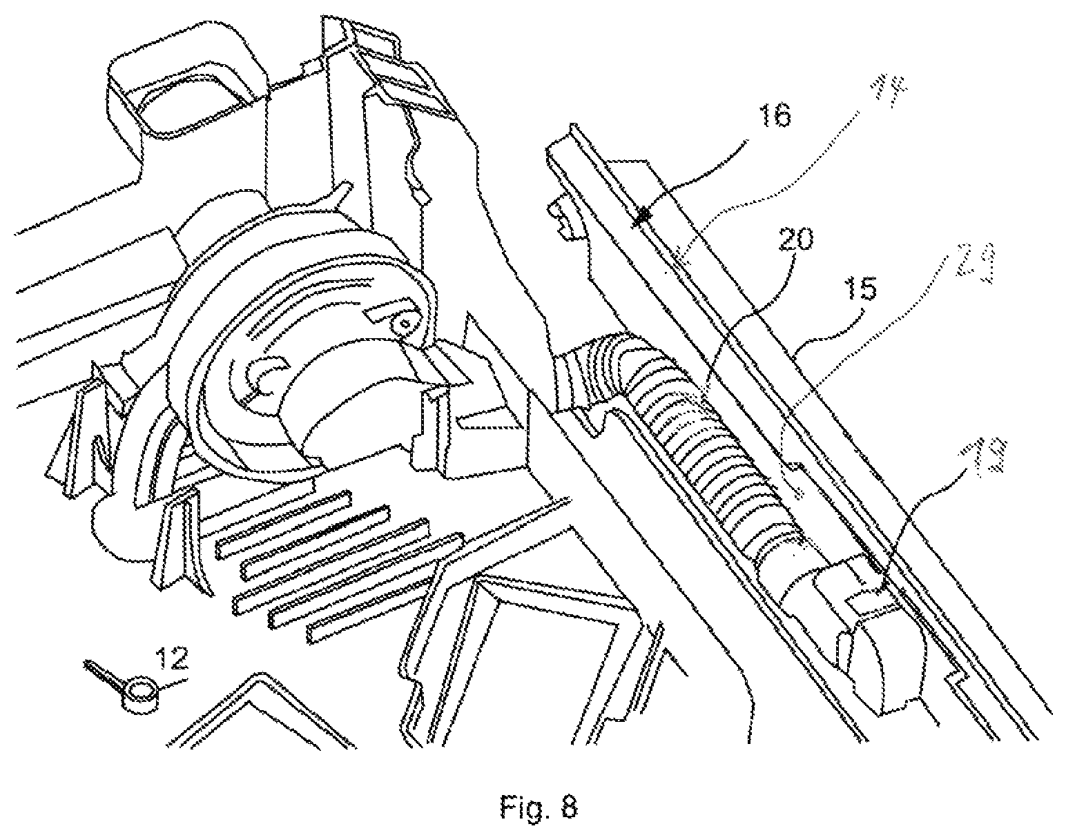 Patent US12551088 Figure 6 – Household dishwasher having at least one air outlet