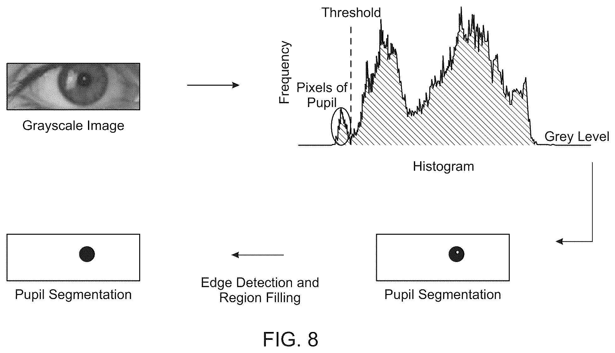 Patent US12551097 Figure 8 – Systems and methods for evaluating pupillary responses