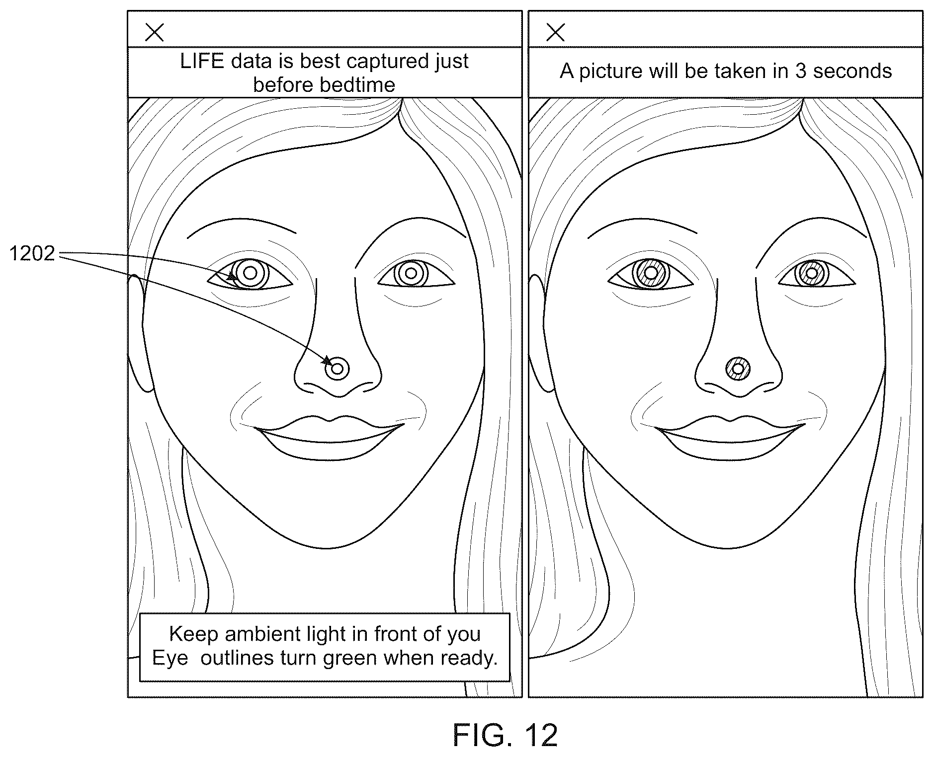 Patent US12551097 Figure 12 – Systems and methods for evaluating pupillary responses