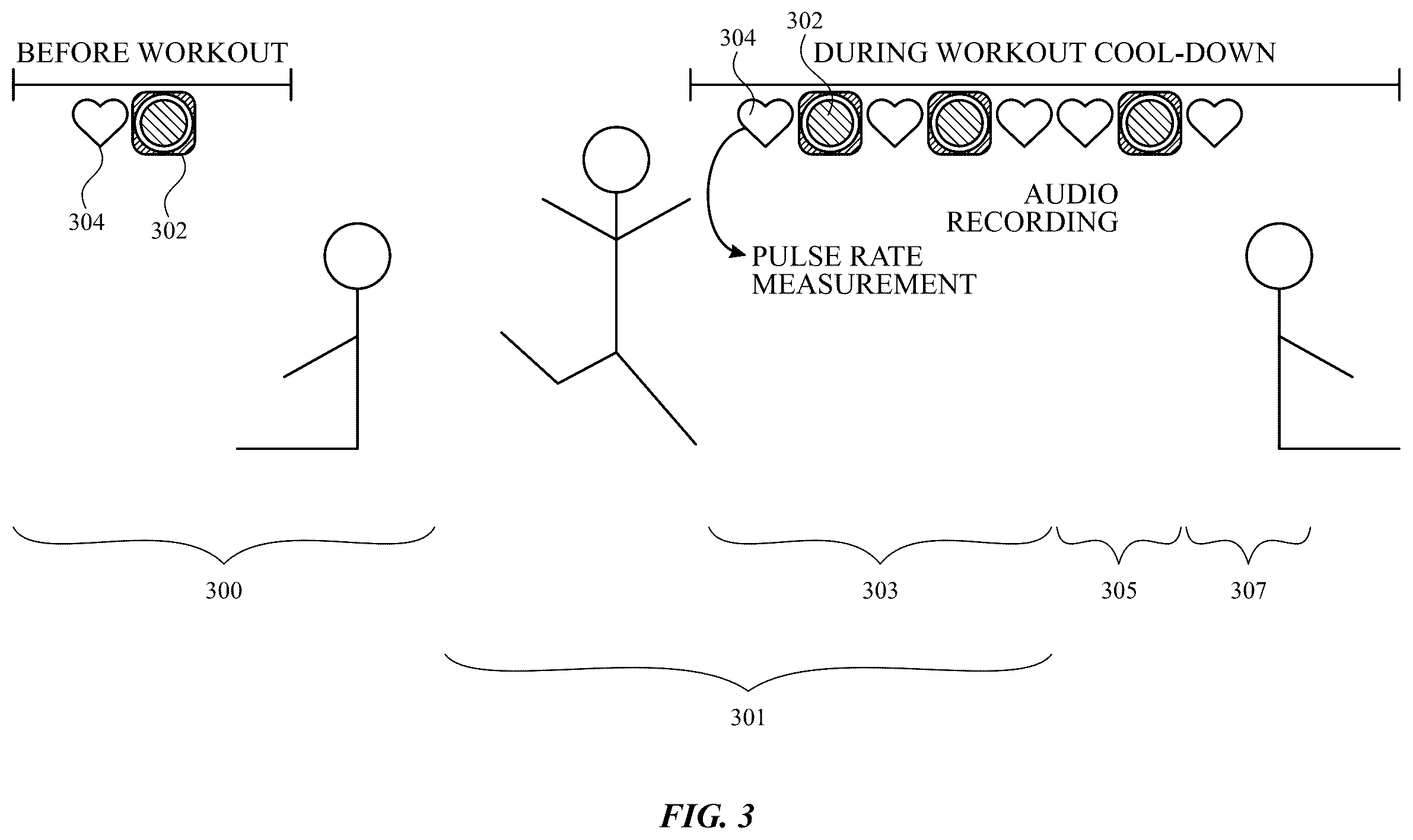 Patent US12551113 Figure 3 – Audio detection and monitoring of respiration