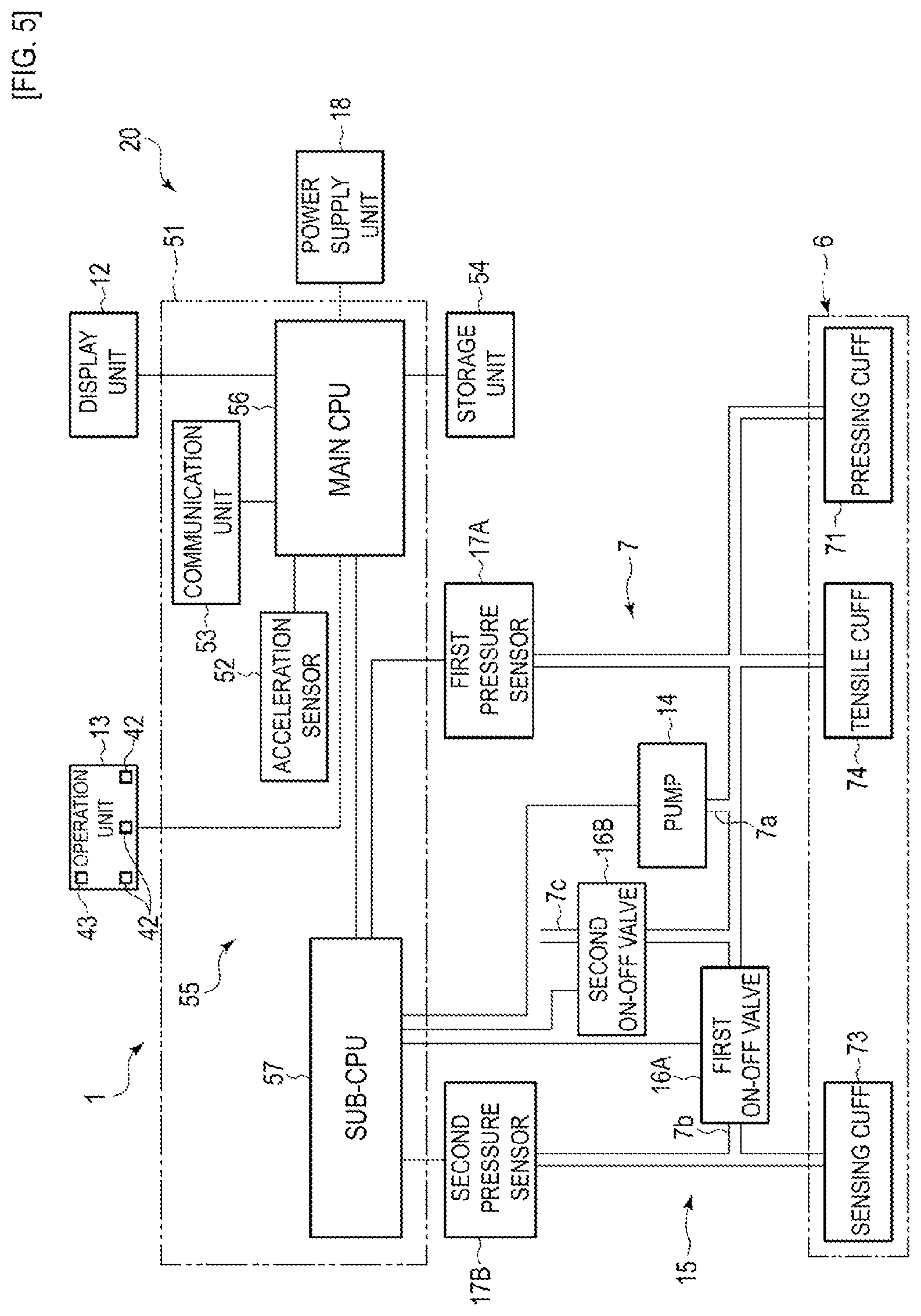 Patent US12551119 Figure 5 – Blood pressure measurement device