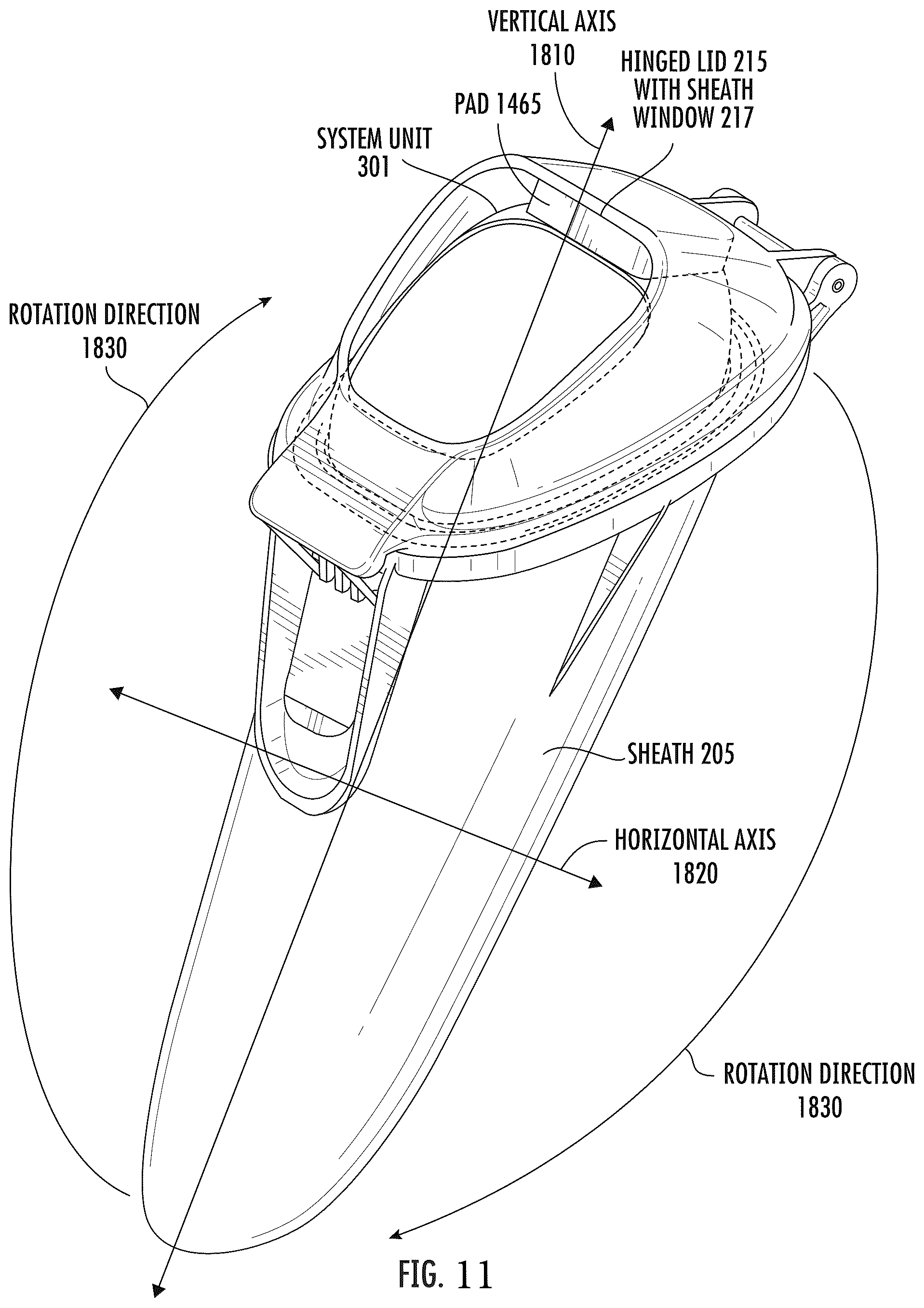 Patent US12551144 Figure 11 – Handheld oximeter with display of real-time and average measurement determination