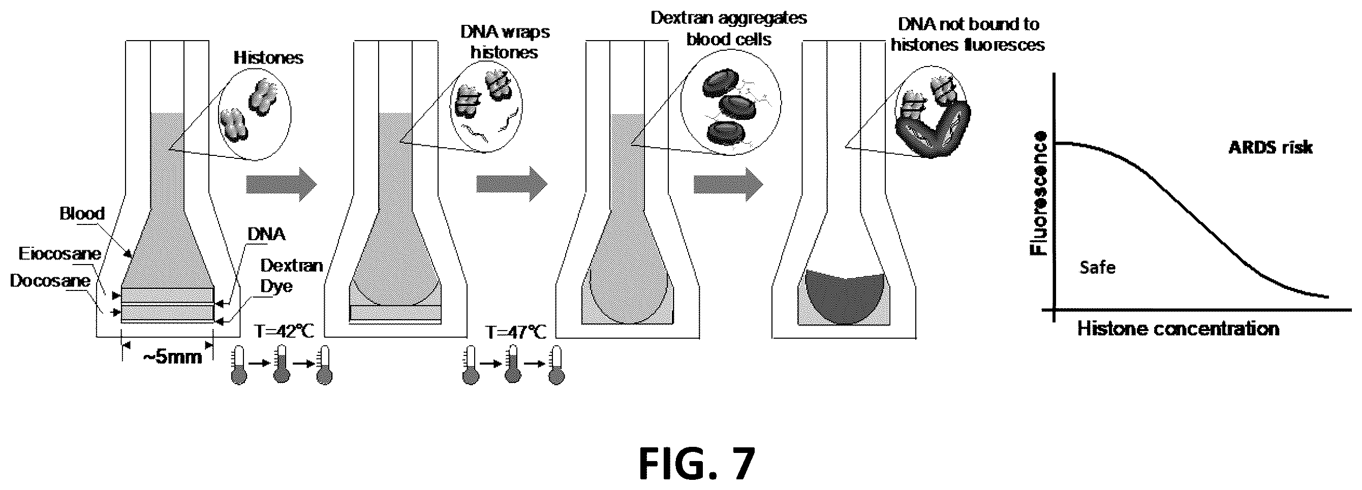 Patent US12551149 Figure 7 – Sample-to-answer diagnostic system for the detection of circulating histones in whole blood
