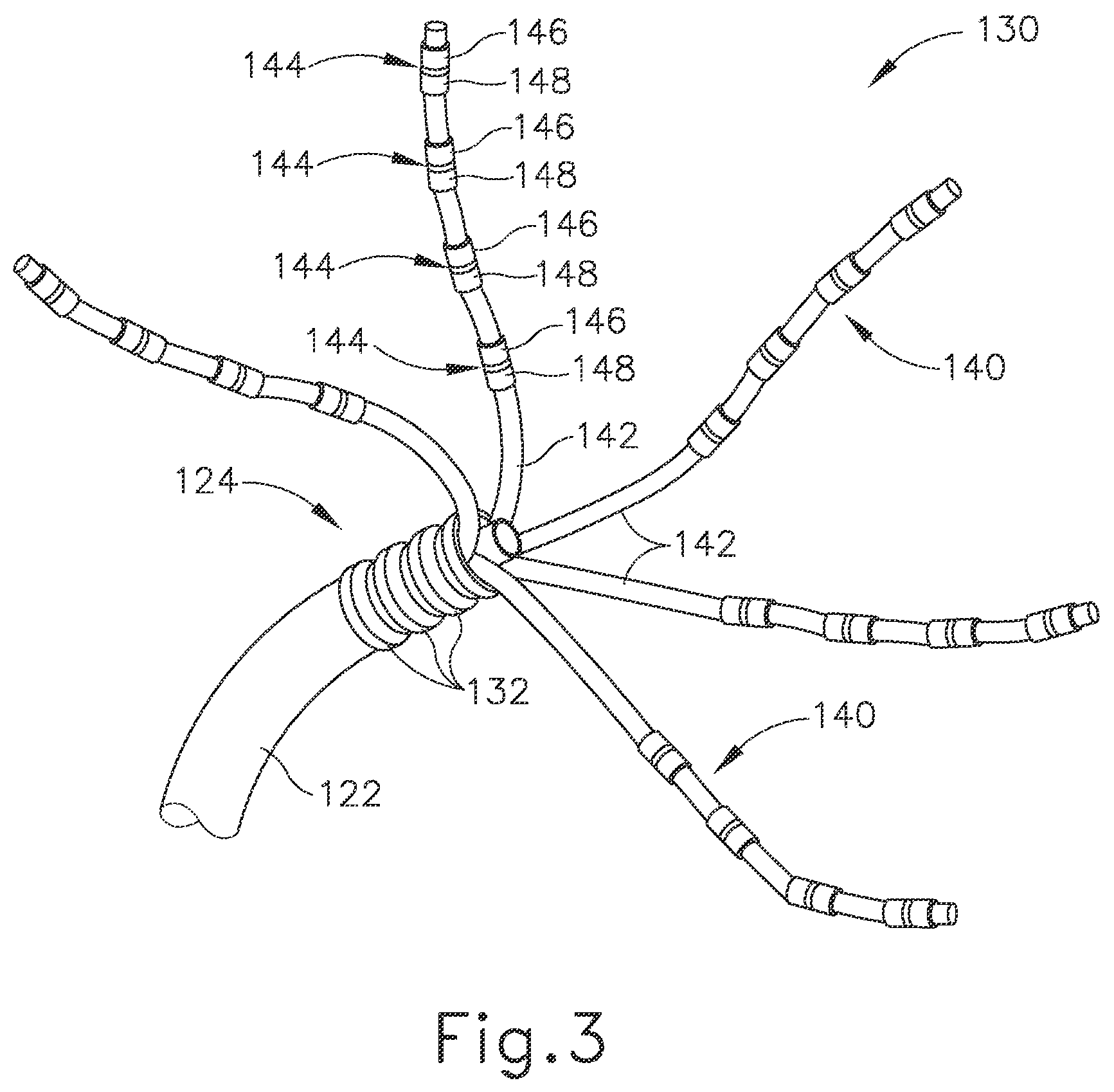Patent US12551166 Figure 3 – Reference wires to remove noise and artifacts in cardiac mapping catheter
