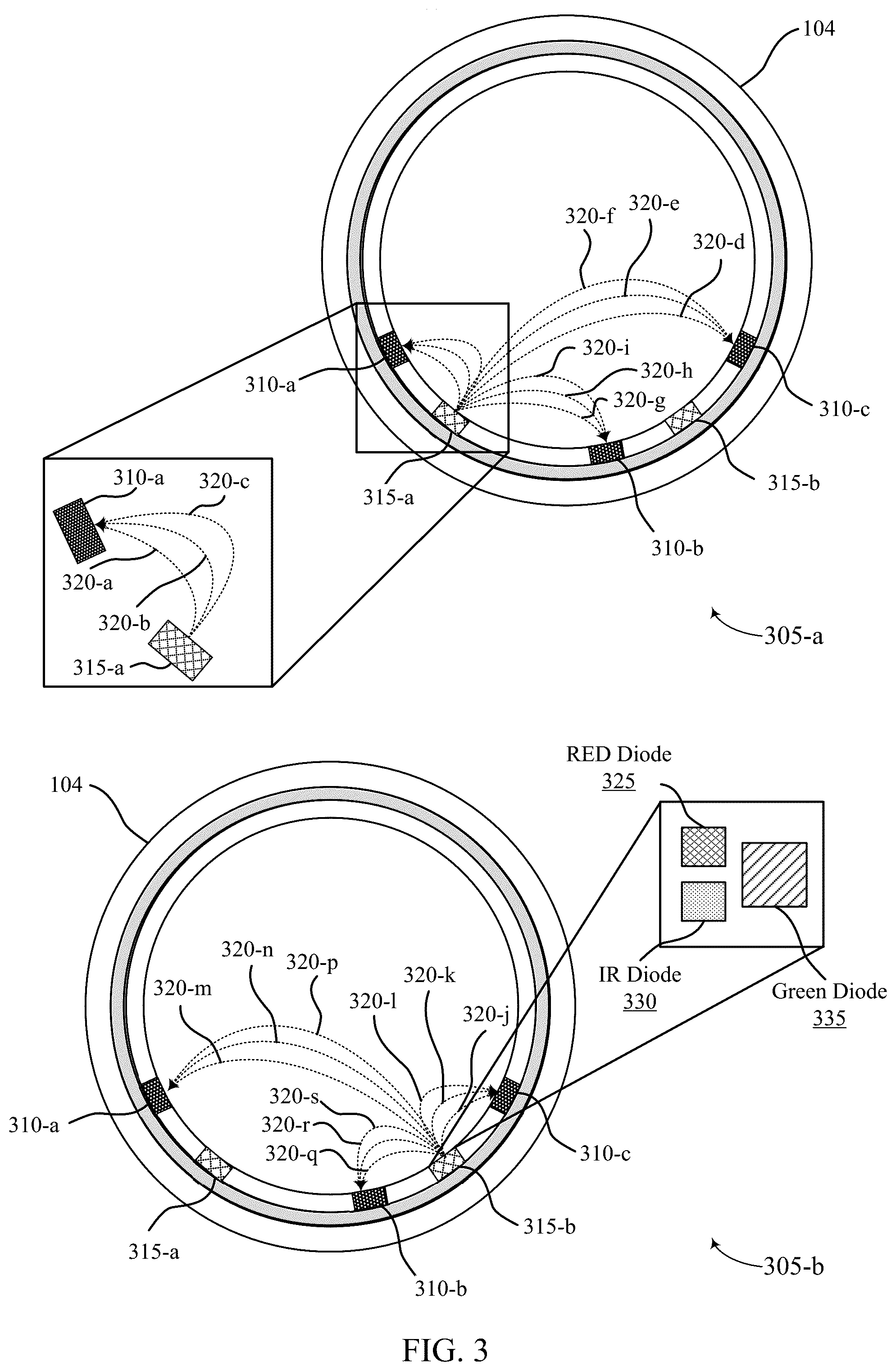Patent US12551167 Figure 3 – Techniques for adaptive sensors of a wearable device