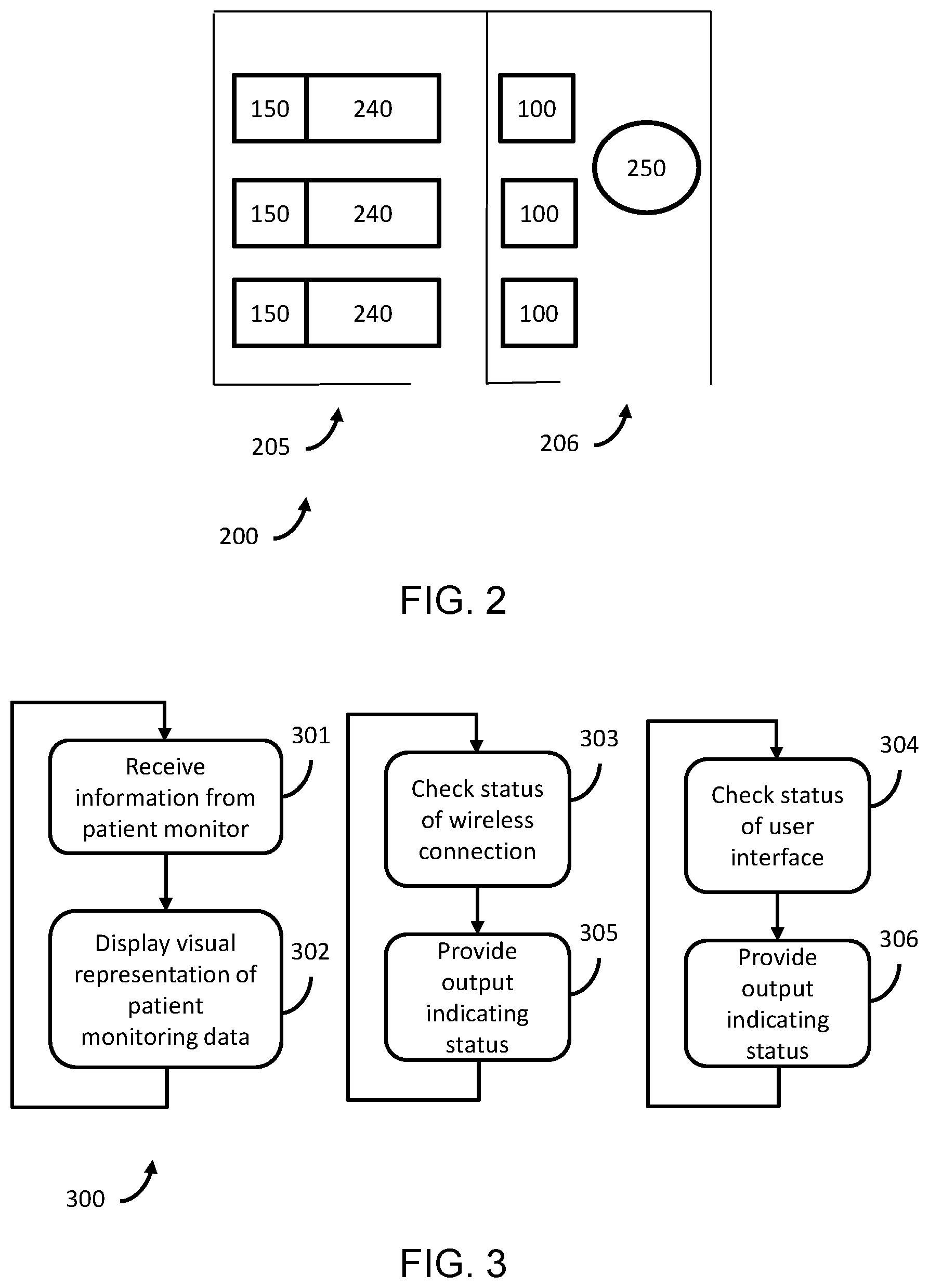 Patent US12551170 Figure 2 – Providing a visual representation of patient monitoring data