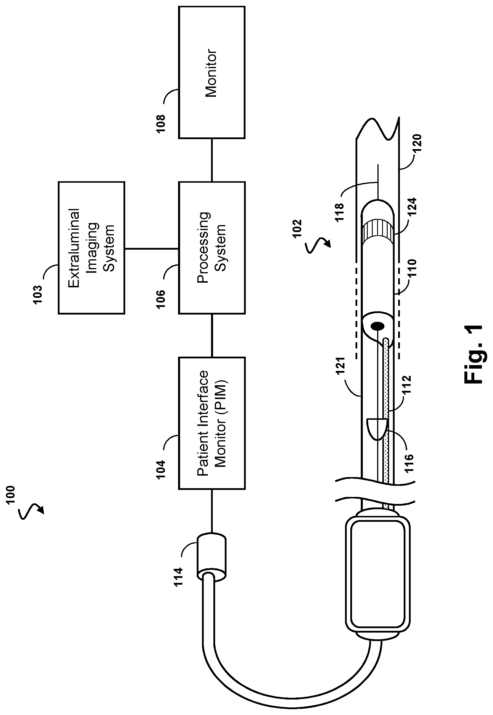 Patent US12551195 Figure 1 – Co-registration of intravascular and extravascular imaging for extravascular image with intravascular tissue morphology