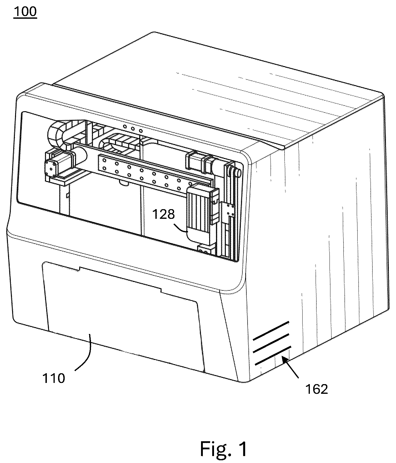 Patent US12551198 Figure 1 – Automated system for quantitative collection and extraction of a fecal sample