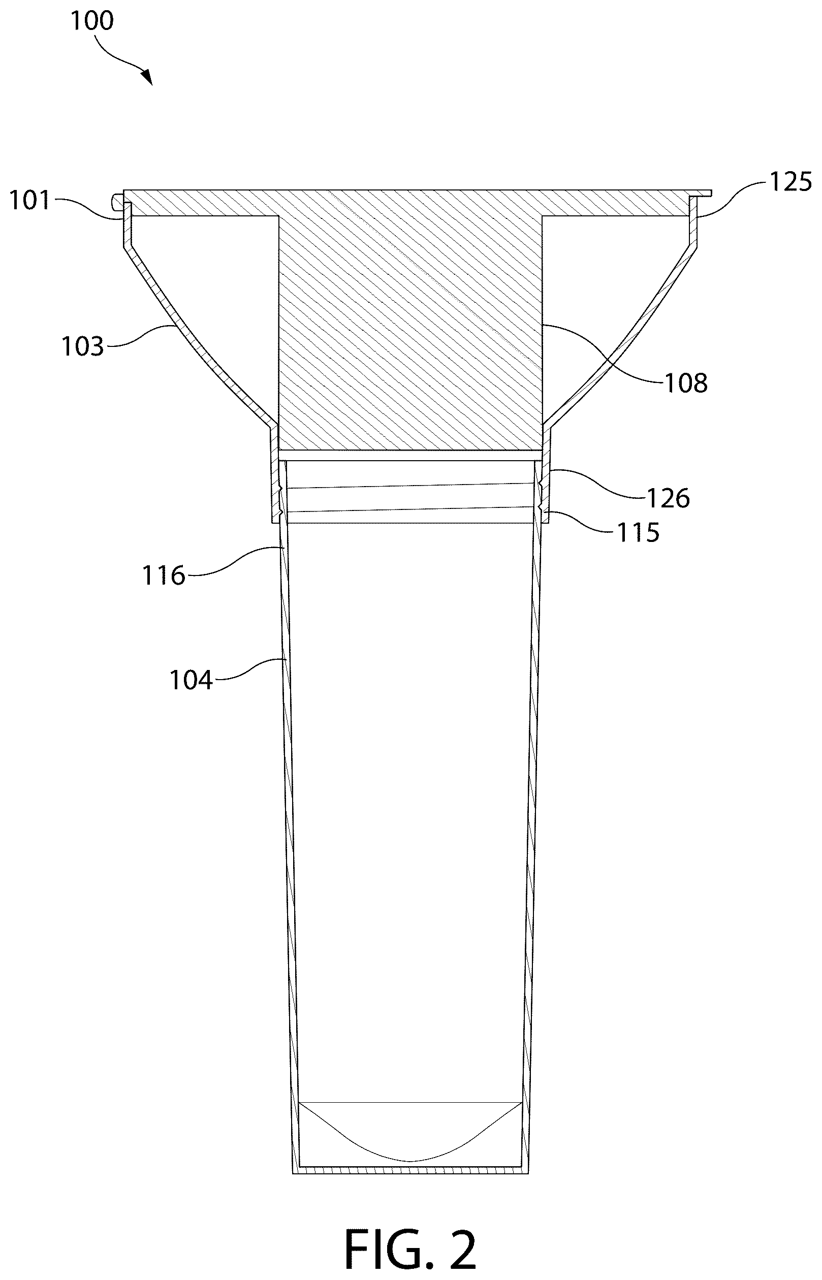 Patent US12551199 Figure 2 – Fluid collection device