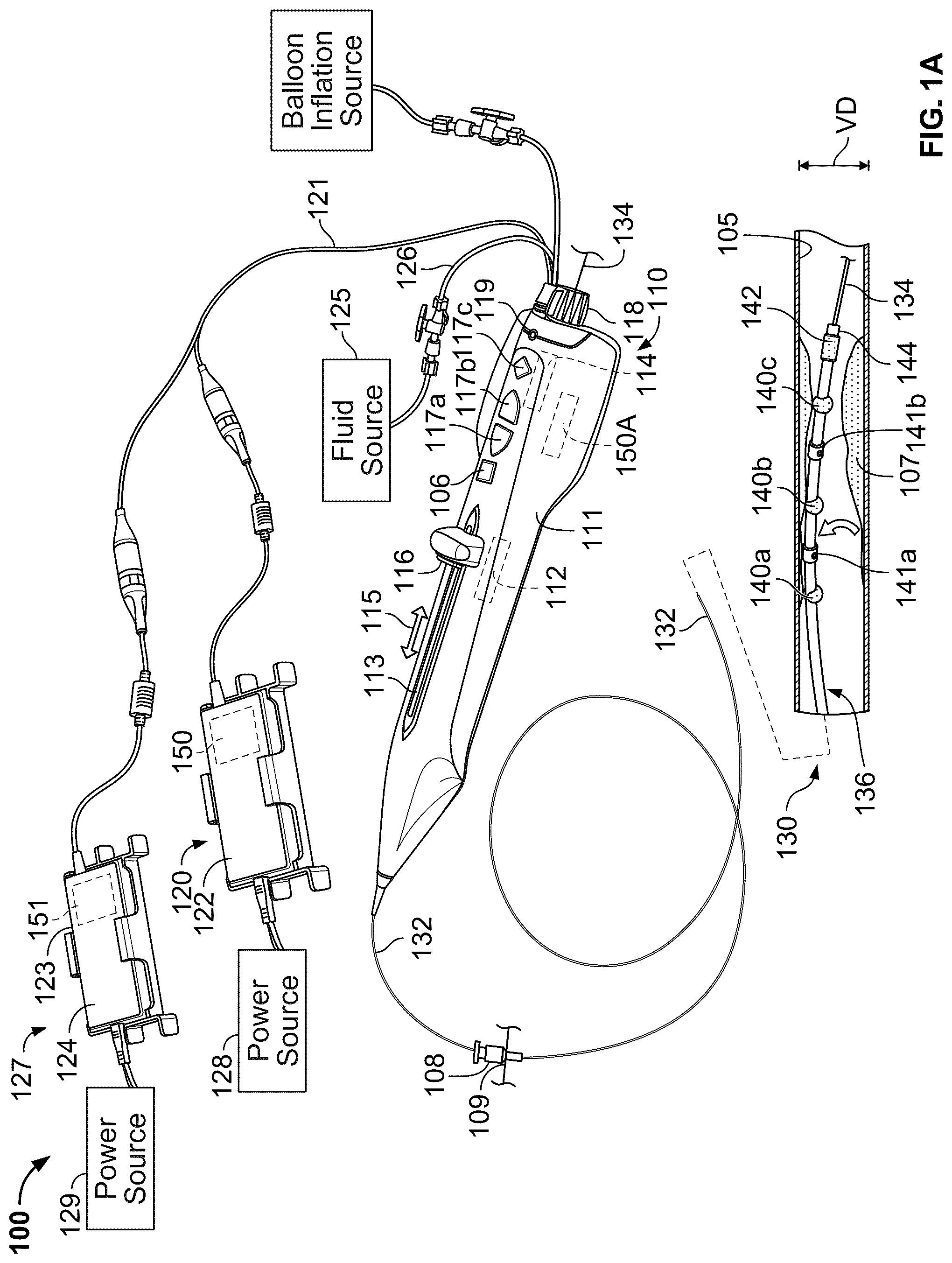 Patent US12551206 Figure 1 – Device with features for rotational atherectomy and lithotripsy