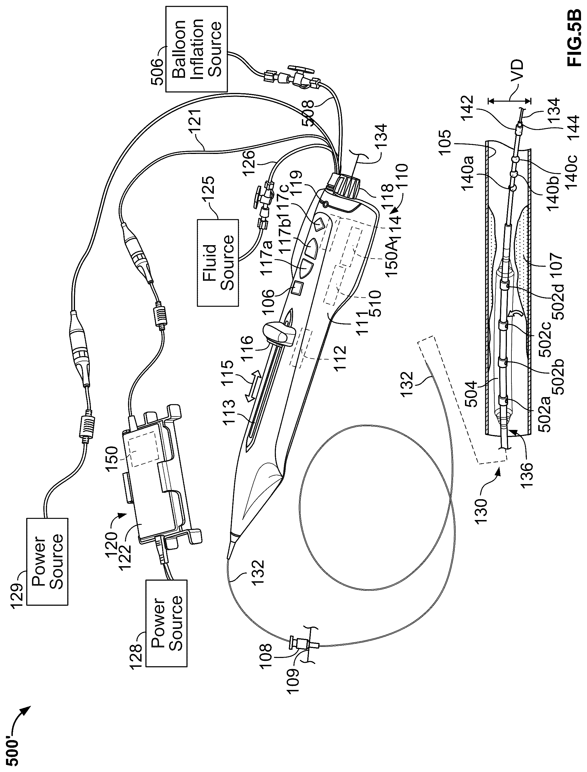Patent US12551206 Figure 7 – Device with features for rotational atherectomy and lithotripsy