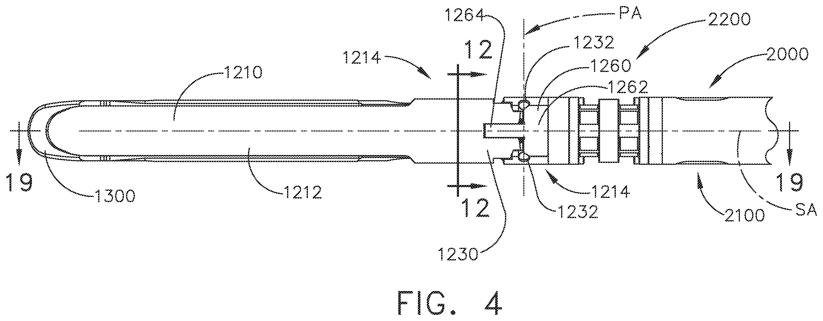 Patent US12551214 Figure 4 – Surgical instruments with differential articulation joint arrangements for accommodating flexible actuators