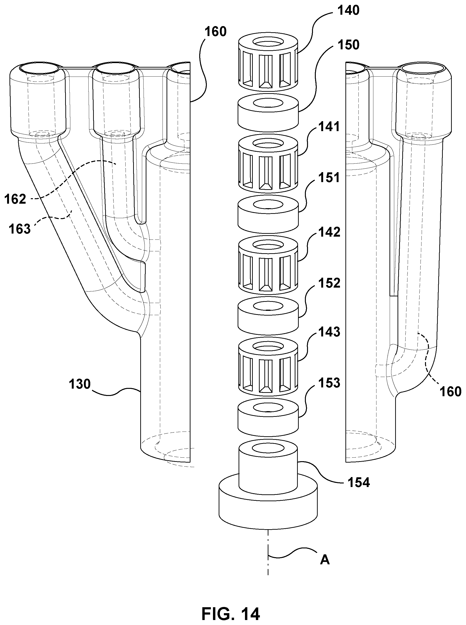Patent US12551216 Figure 14 – Double-balloon catheter
