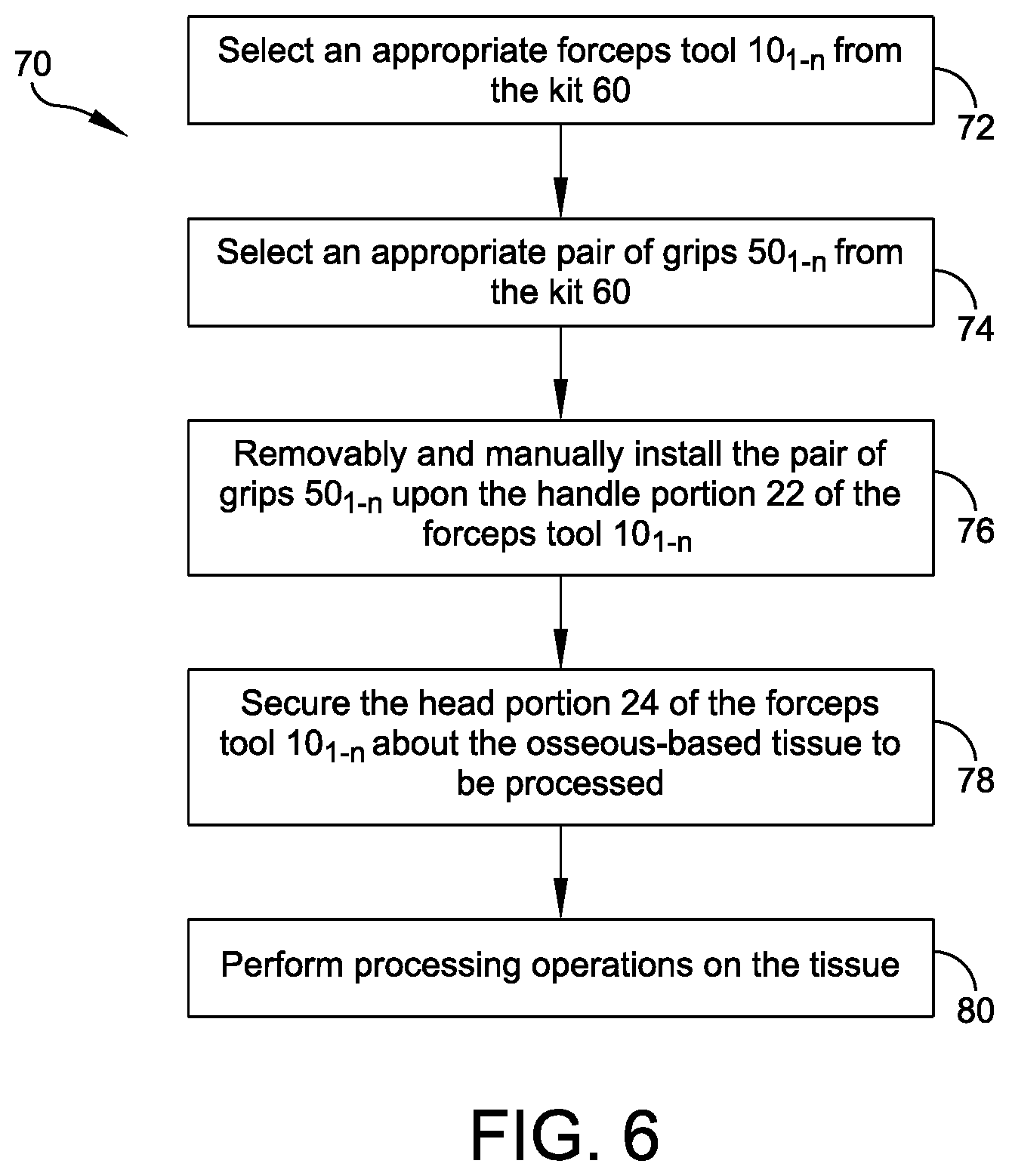 Patent US12551225 Figure 6 – Ergonomic forceps tool