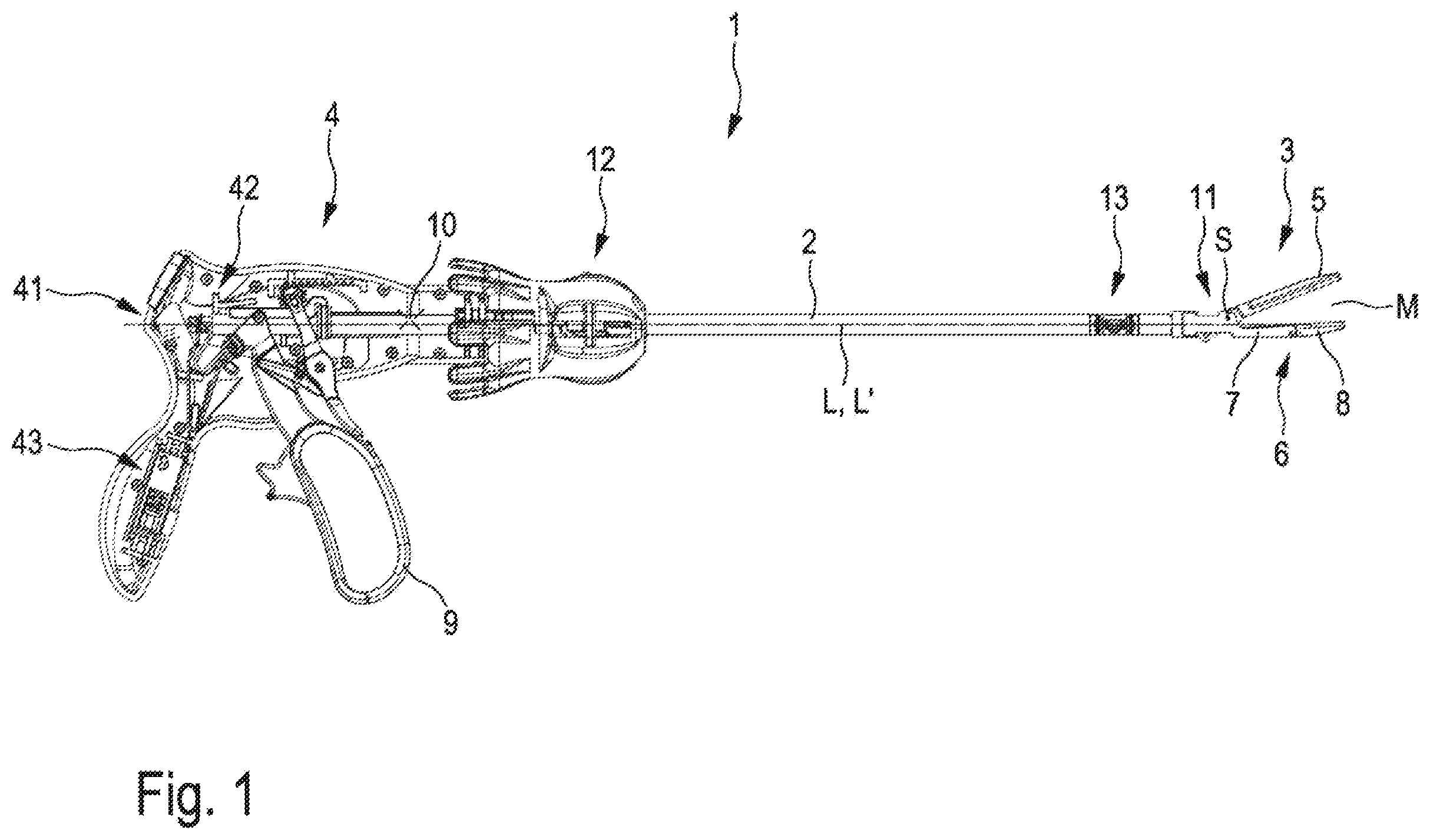 Patent US12551227 Figure 1 – Surgical instrument, tool device for such a surgical instrument, and method for producing such a tool device