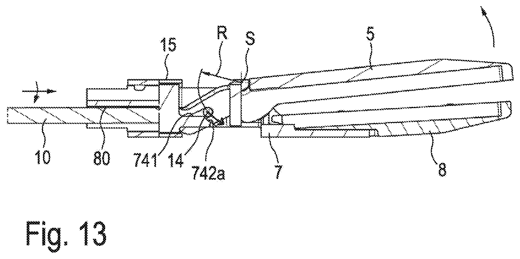 Patent US12551227 Figure 8 – Surgical instrument, tool device for such a surgical instrument, and method for producing such a tool device