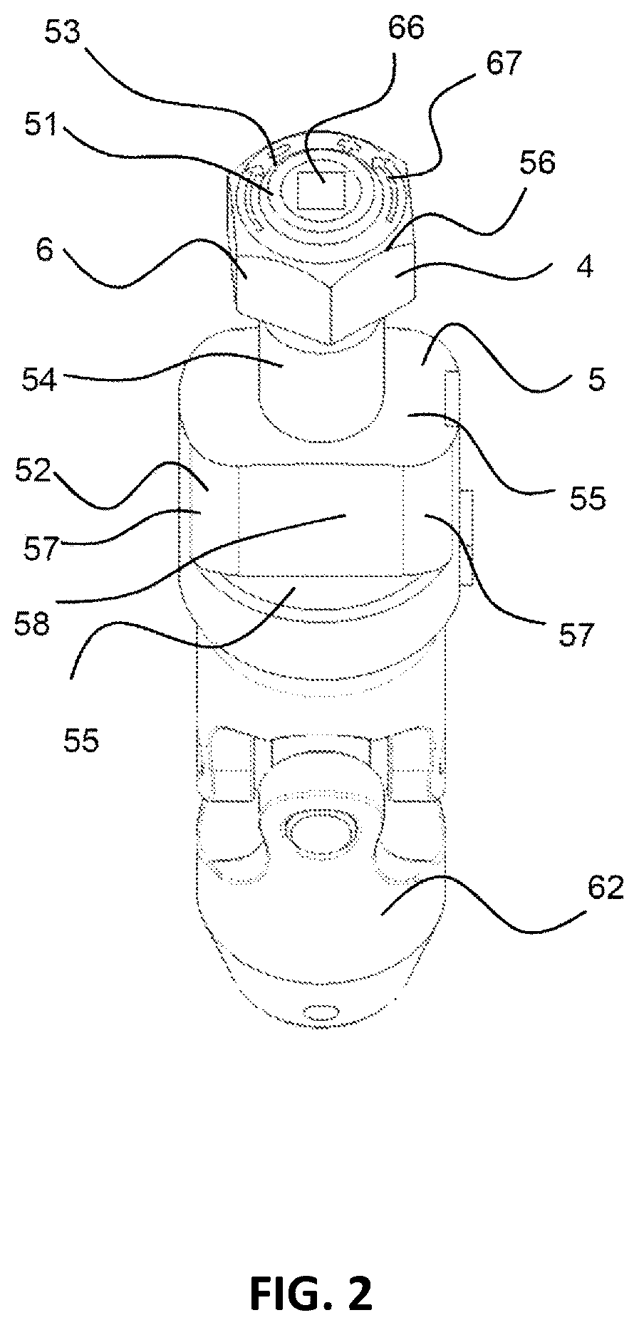 Patent US12551239 Figure 4 – External fixator system