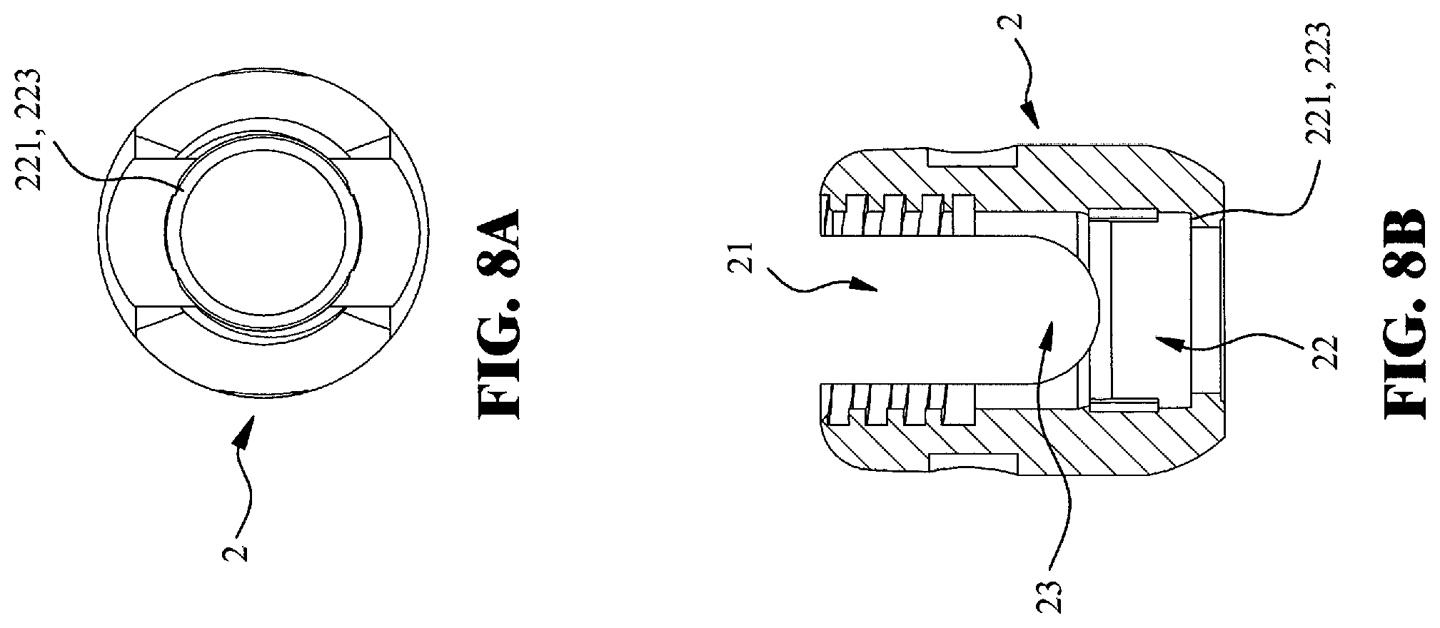 Patent US12551244 Figure 6 – Pedicle screw switchable between monoaxial mode and polyaxial mode