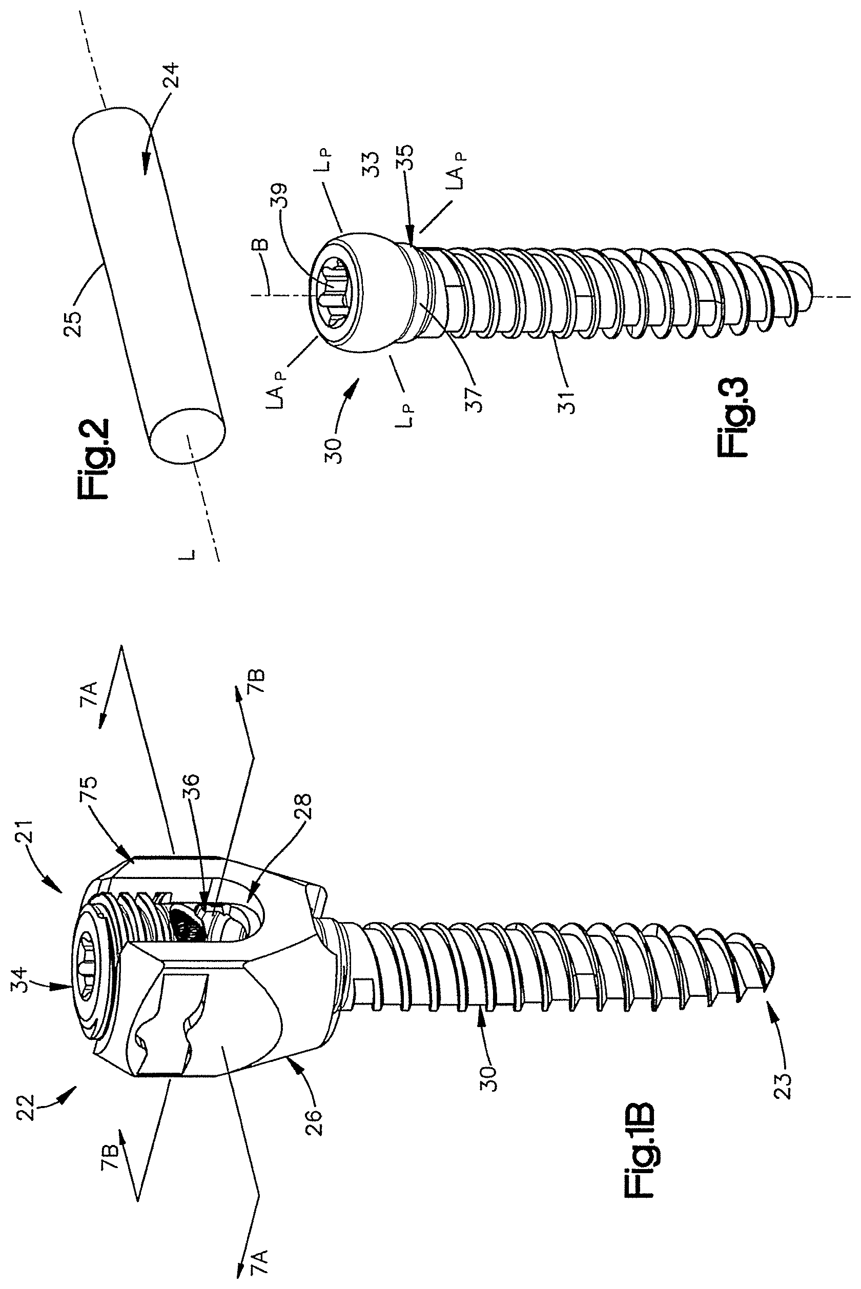 Patent US12551245 Figure 2 – Uni-planer bone fixation assembly