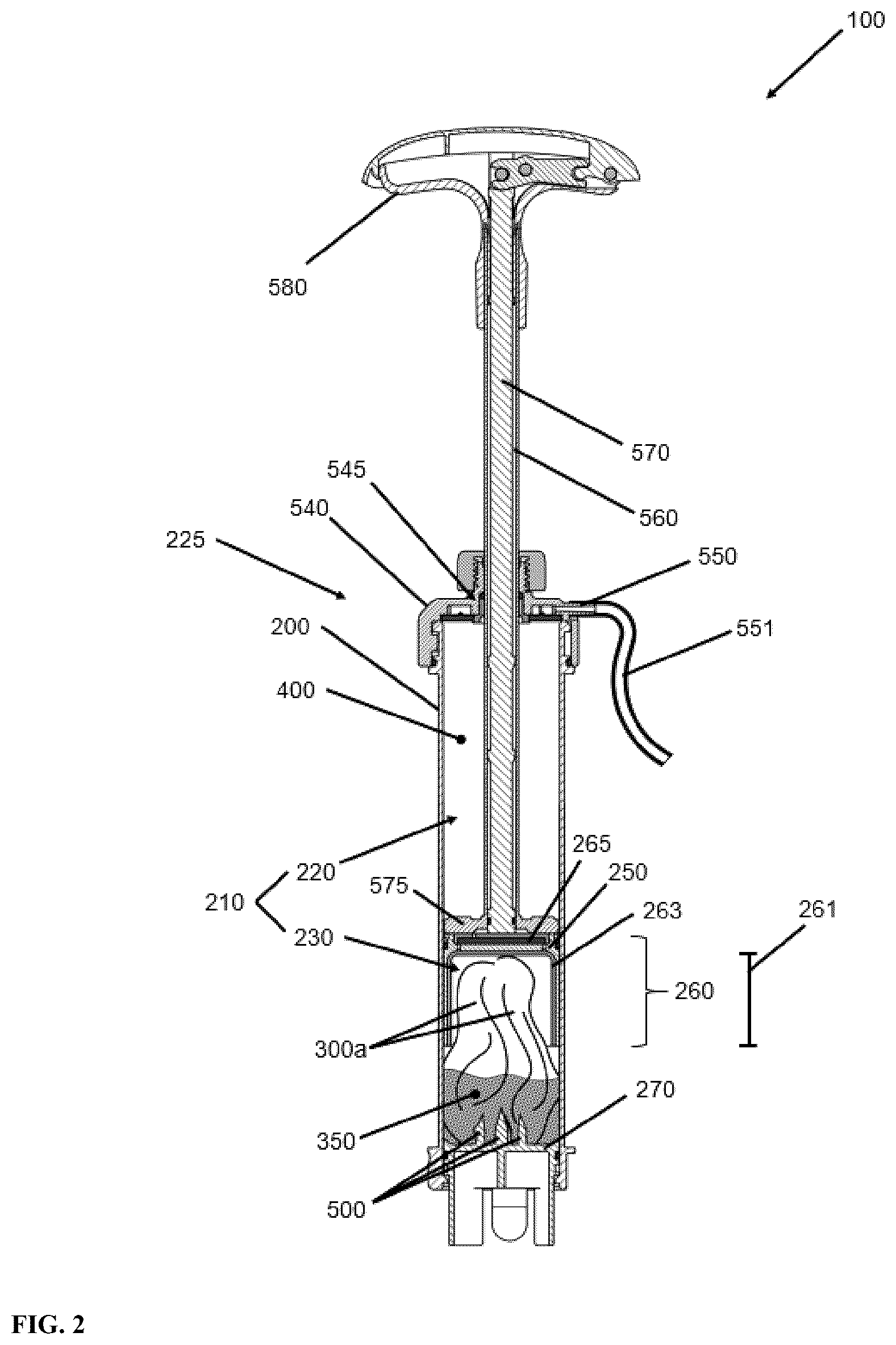 Patent US12551255 Figure 2 – Device and method for providing bone cement paste