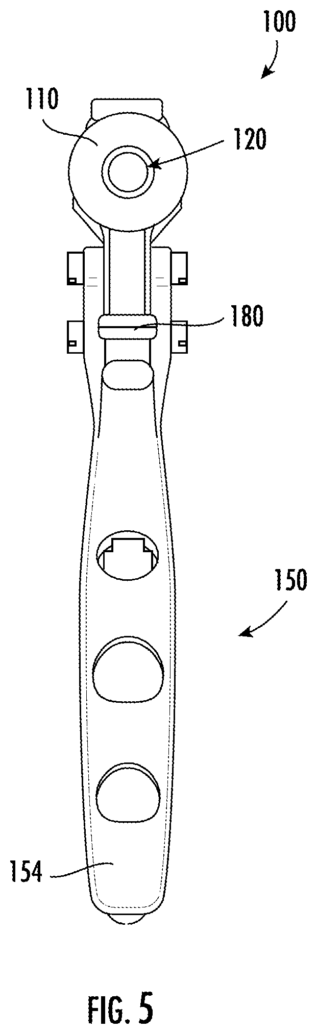 Patent US12551257 Figure 5 – Collinear reduction clamp
