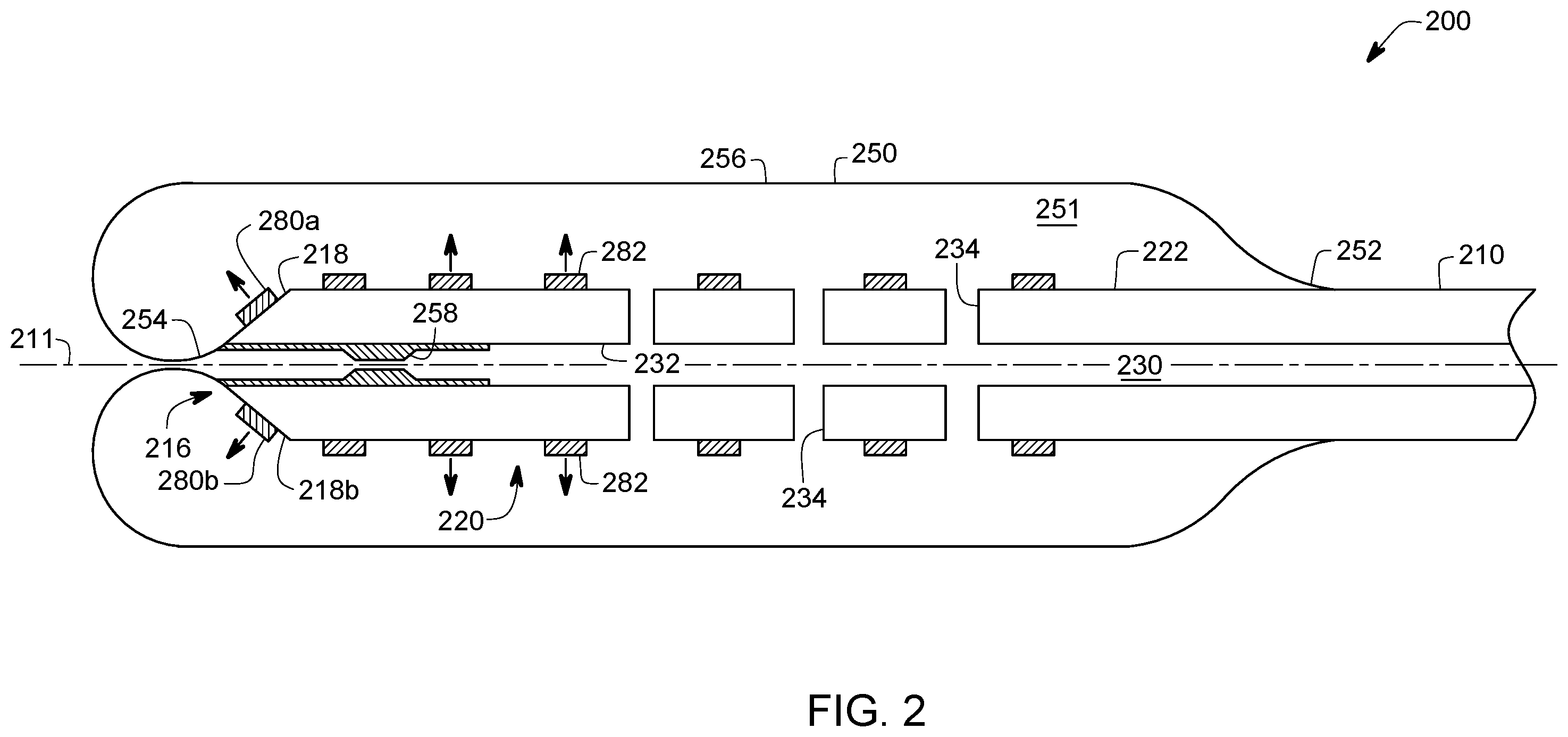 Patent US12551279 Figure 2 – Lithotripsy balloon catheter