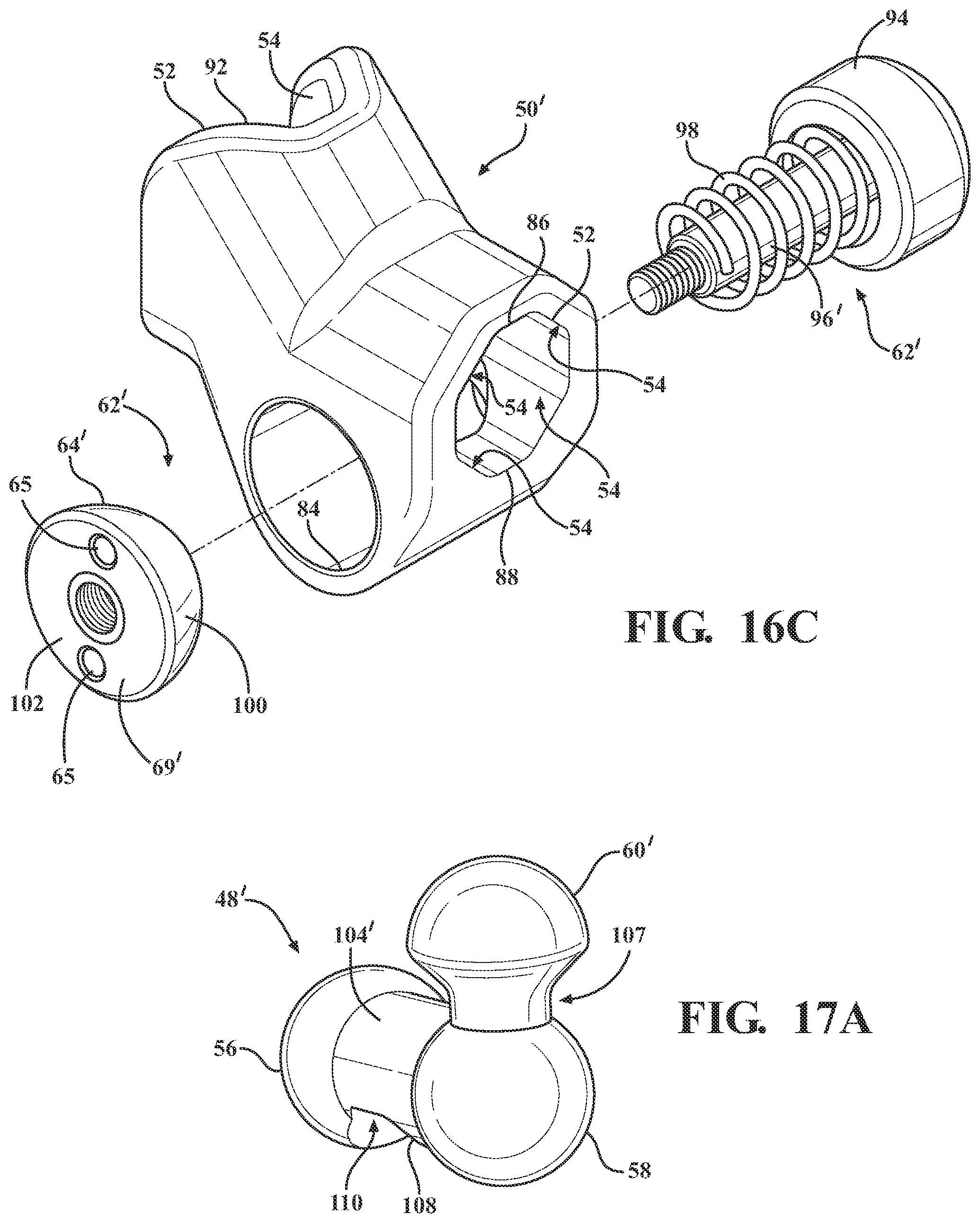 Patent US12551292 Figure 16 – Connector assembly and method for attaching a tracker body to a tracker support arm