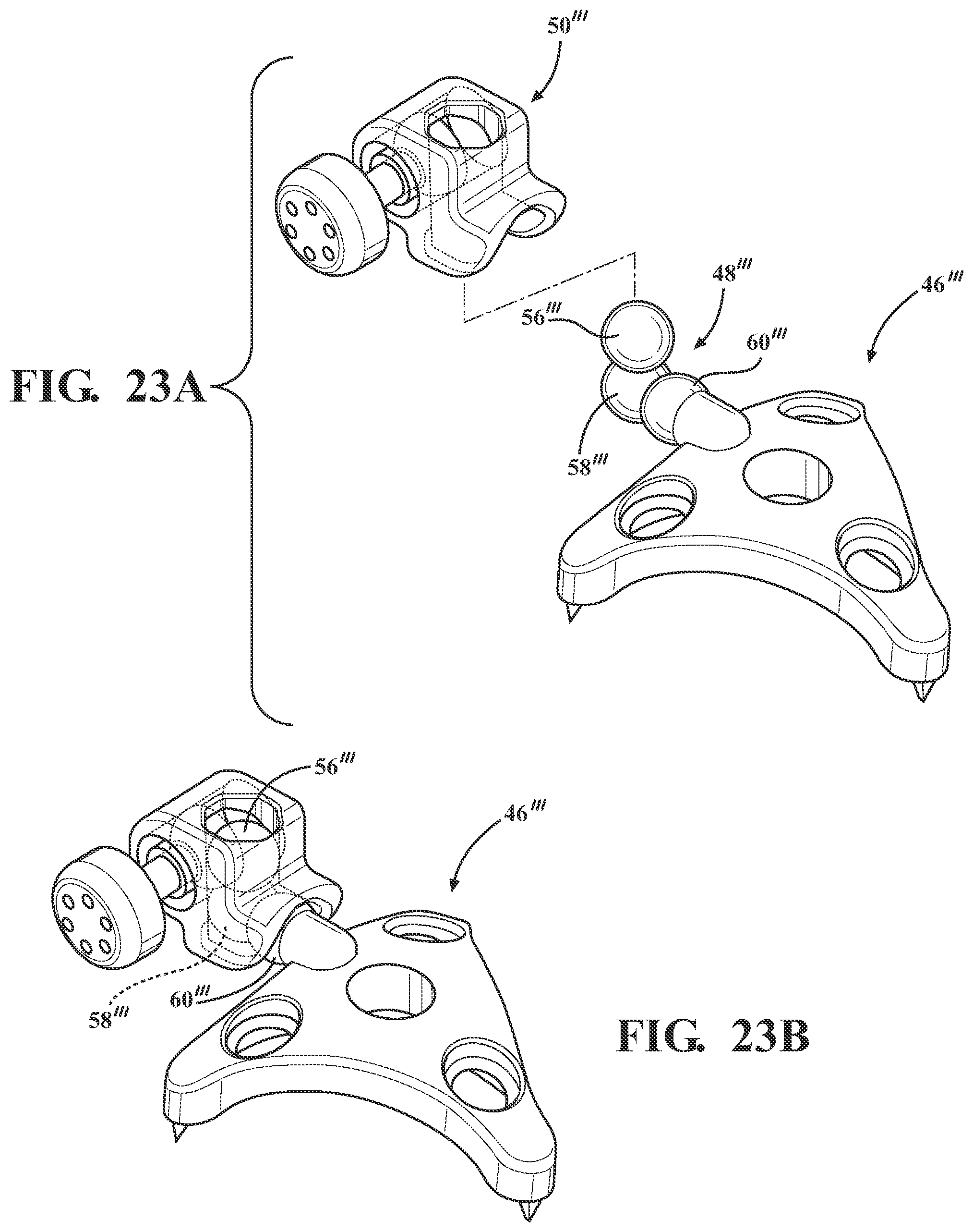 Patent US12551292 Figure 20 – Connector assembly and method for attaching a tracker body to a tracker support arm