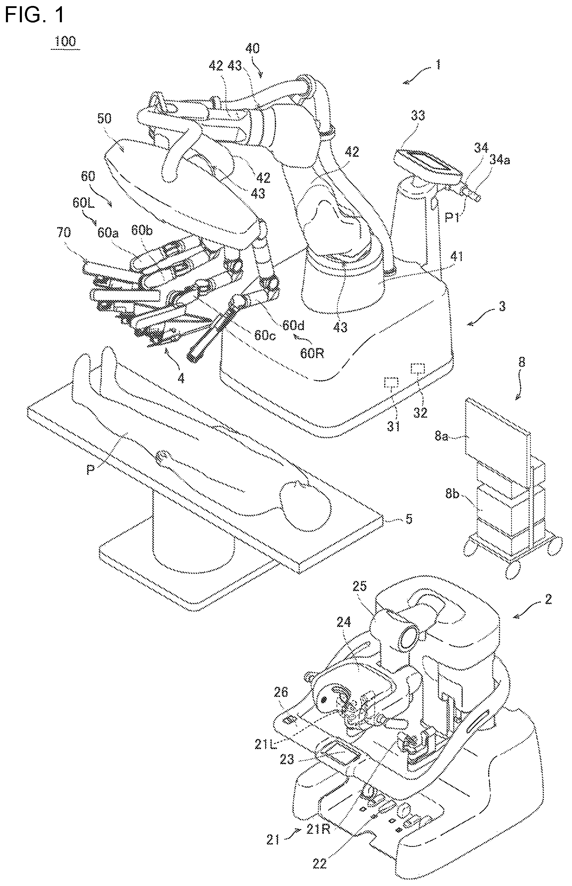 Patent US12551300 — Surgical system displaying graphical user interface on endoscope image — Figure 1