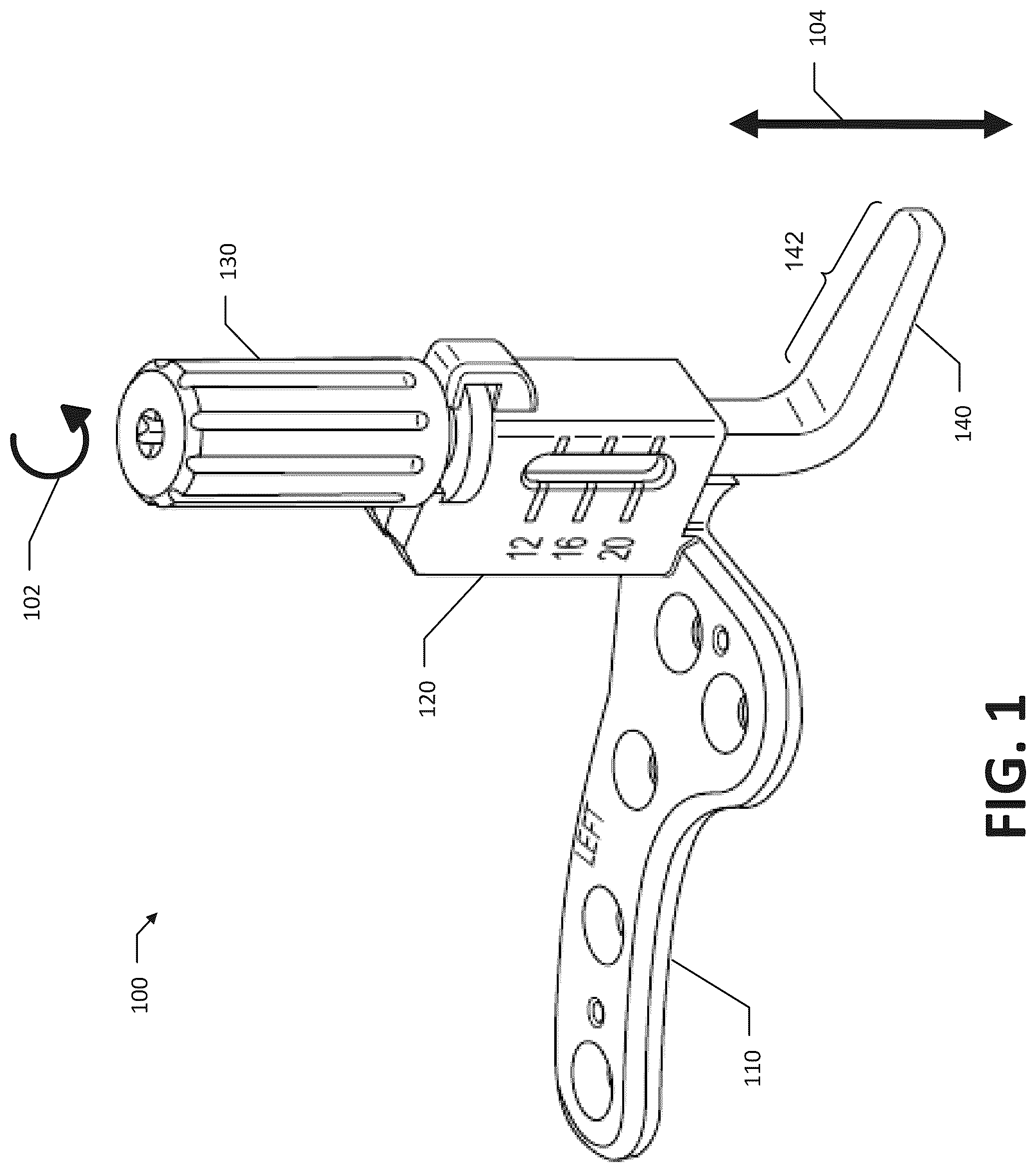 Patent US12551311 — Adjustable clavicle hook plate measurement gauge — Figure 1