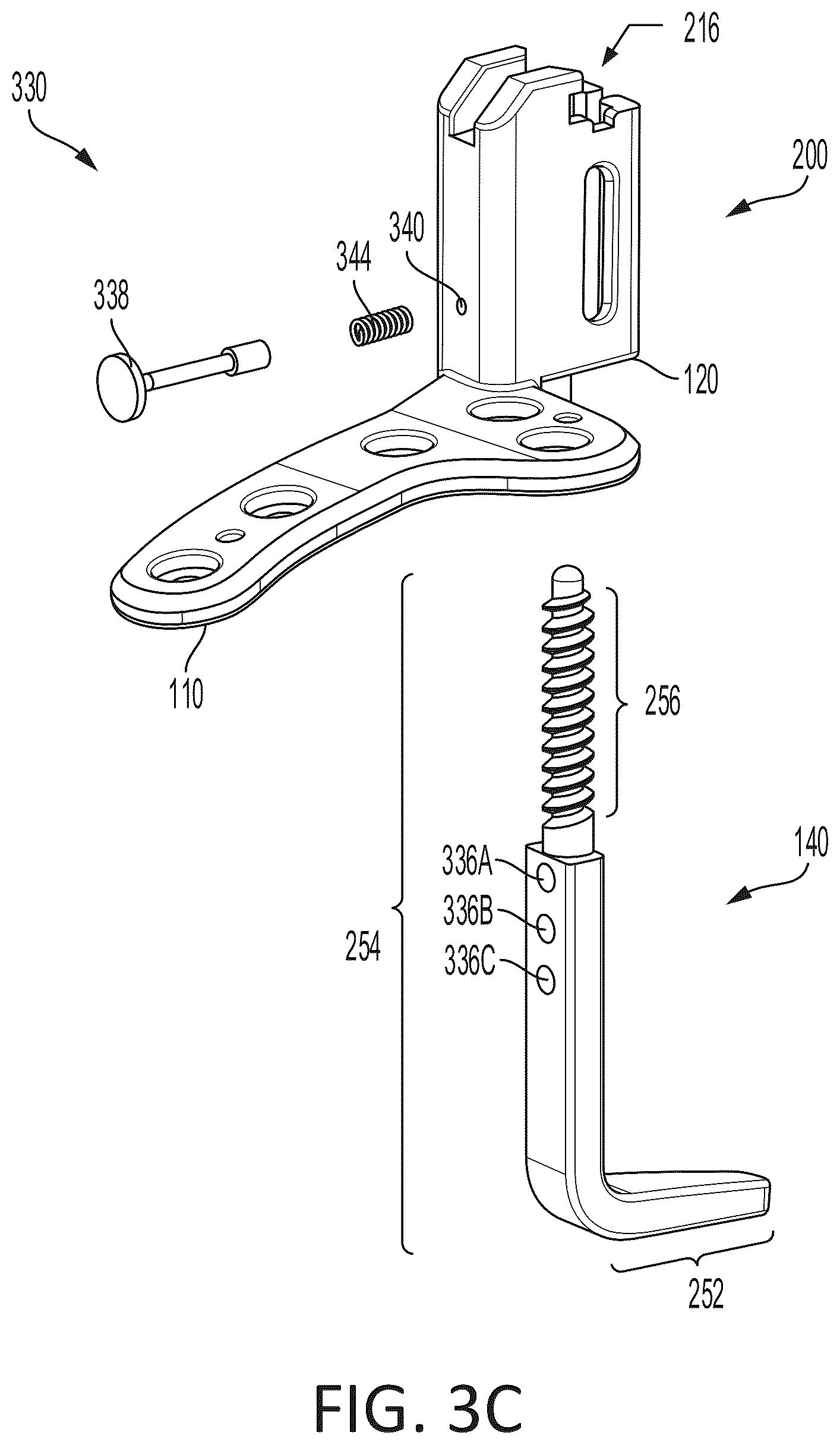 Patent US12551311 Figure 7 – Adjustable clavicle hook plate measurement gauge