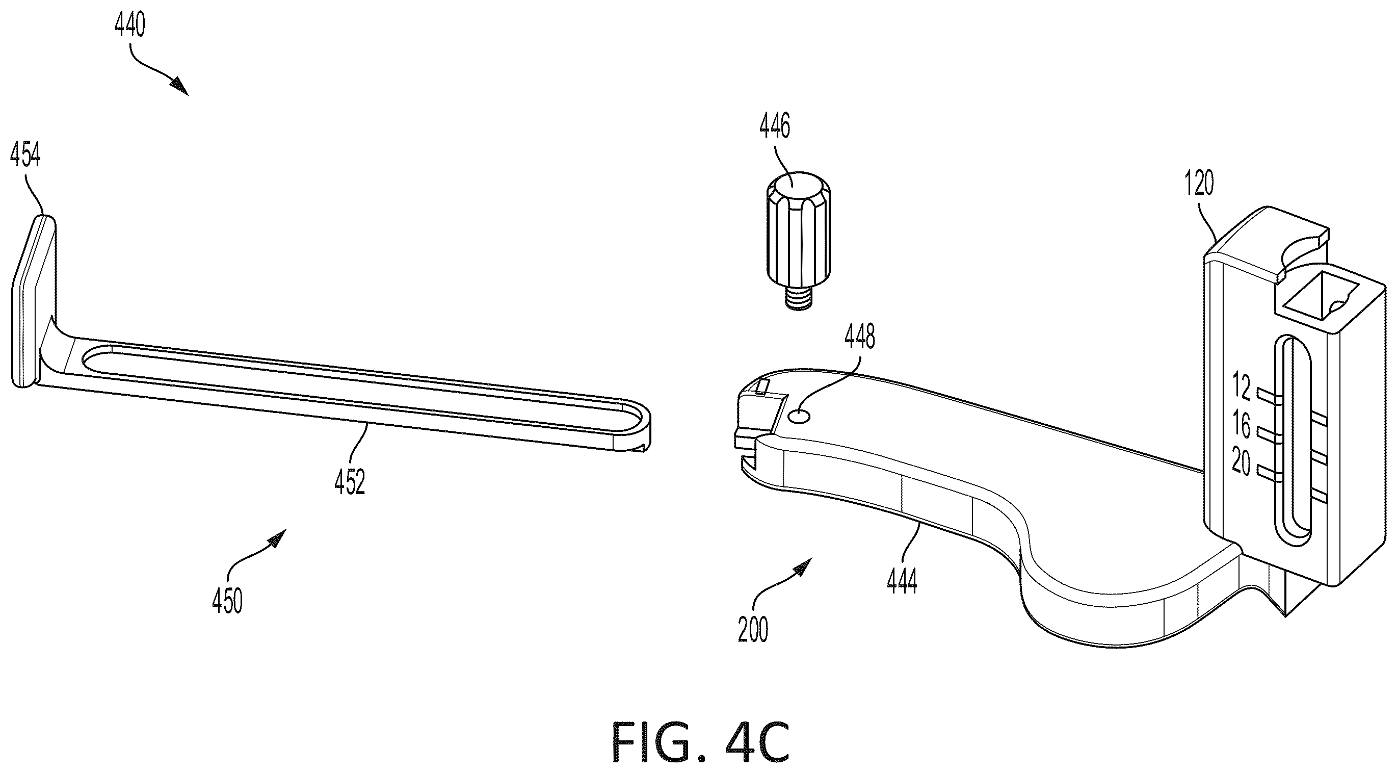 Patent US12551311 Figure 12 – Adjustable clavicle hook plate measurement gauge