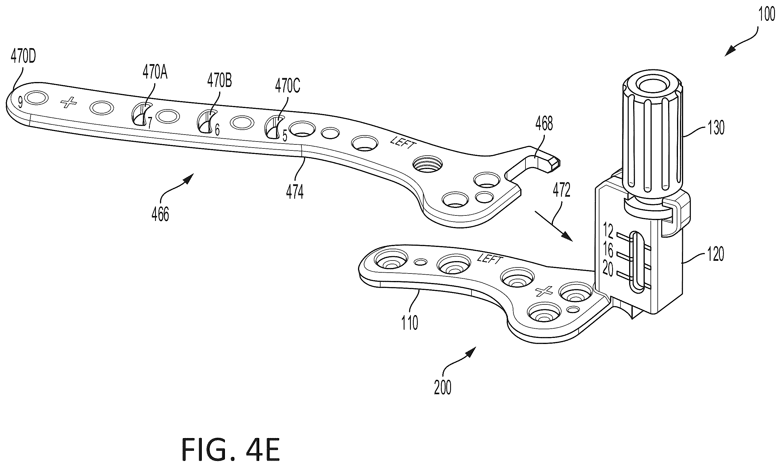 Patent US12551311 Figure 14 – Adjustable clavicle hook plate measurement gauge