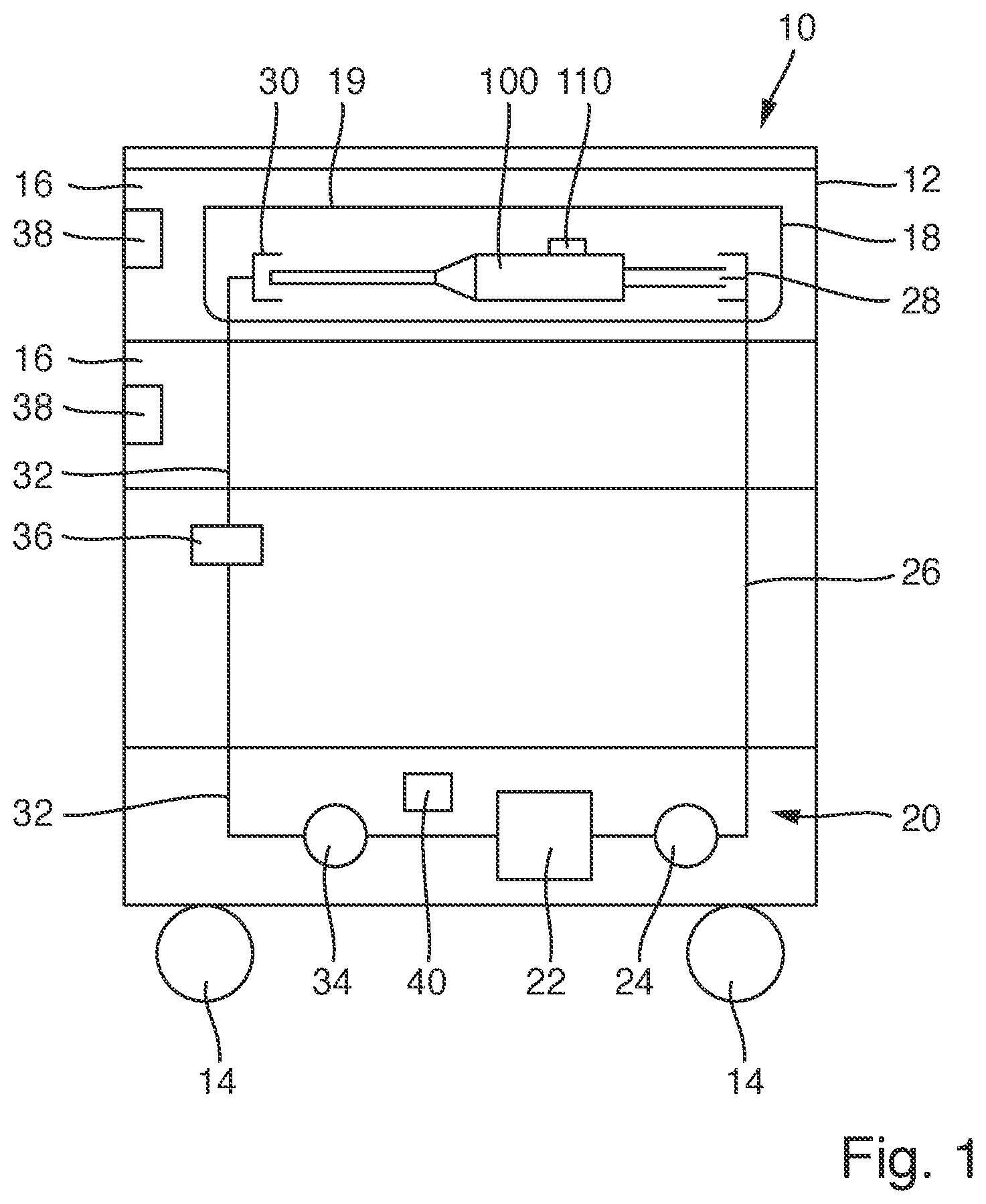 Patent US12551316 Figure 1 – Transport trolley for surgical instruments