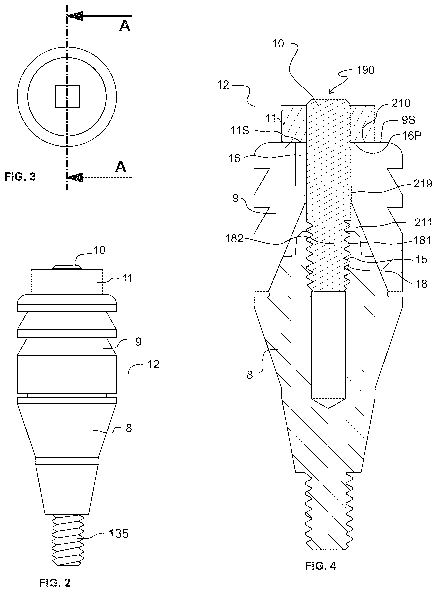 Patent US12551319 Figure 2 – Screw-attached pick-up dental coping system and methods