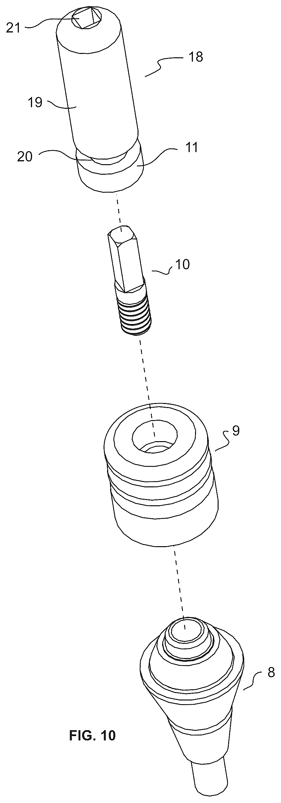 Patent US12551319 Figure 5 – Screw-attached pick-up dental coping system and methods