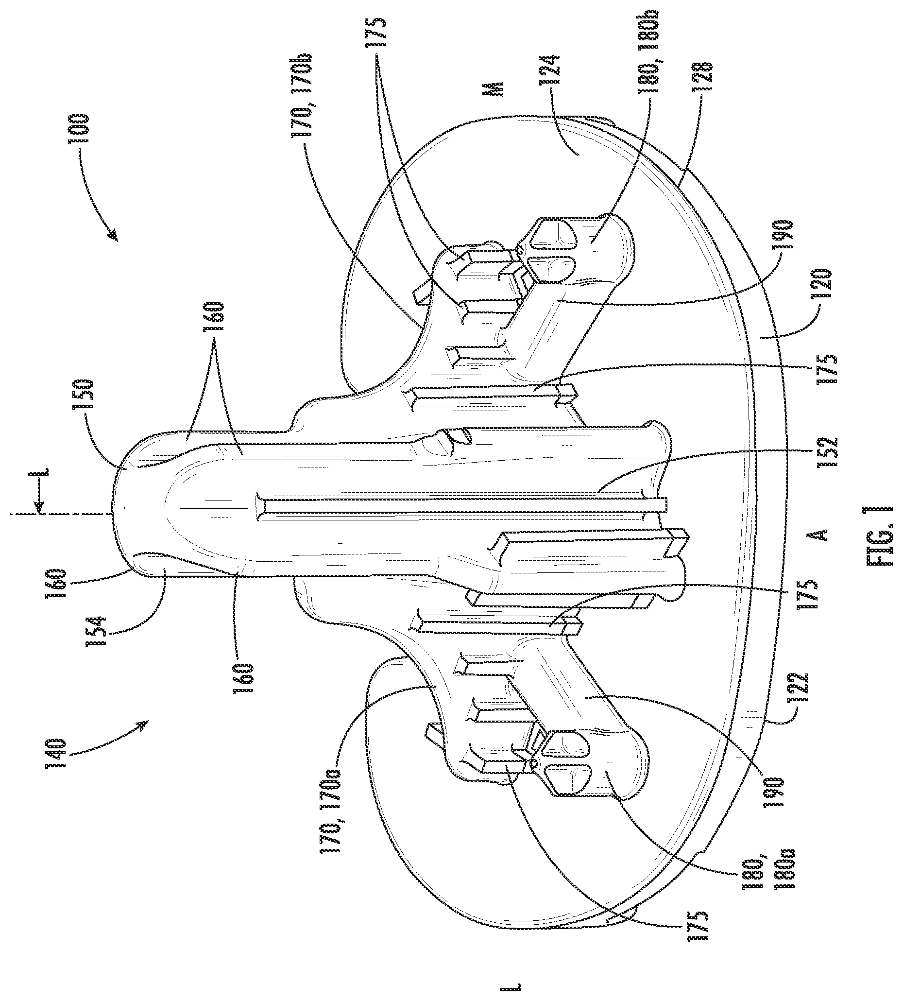 Patent US12551346 Figure 1 – Tibial implant with improved anterior load transfer