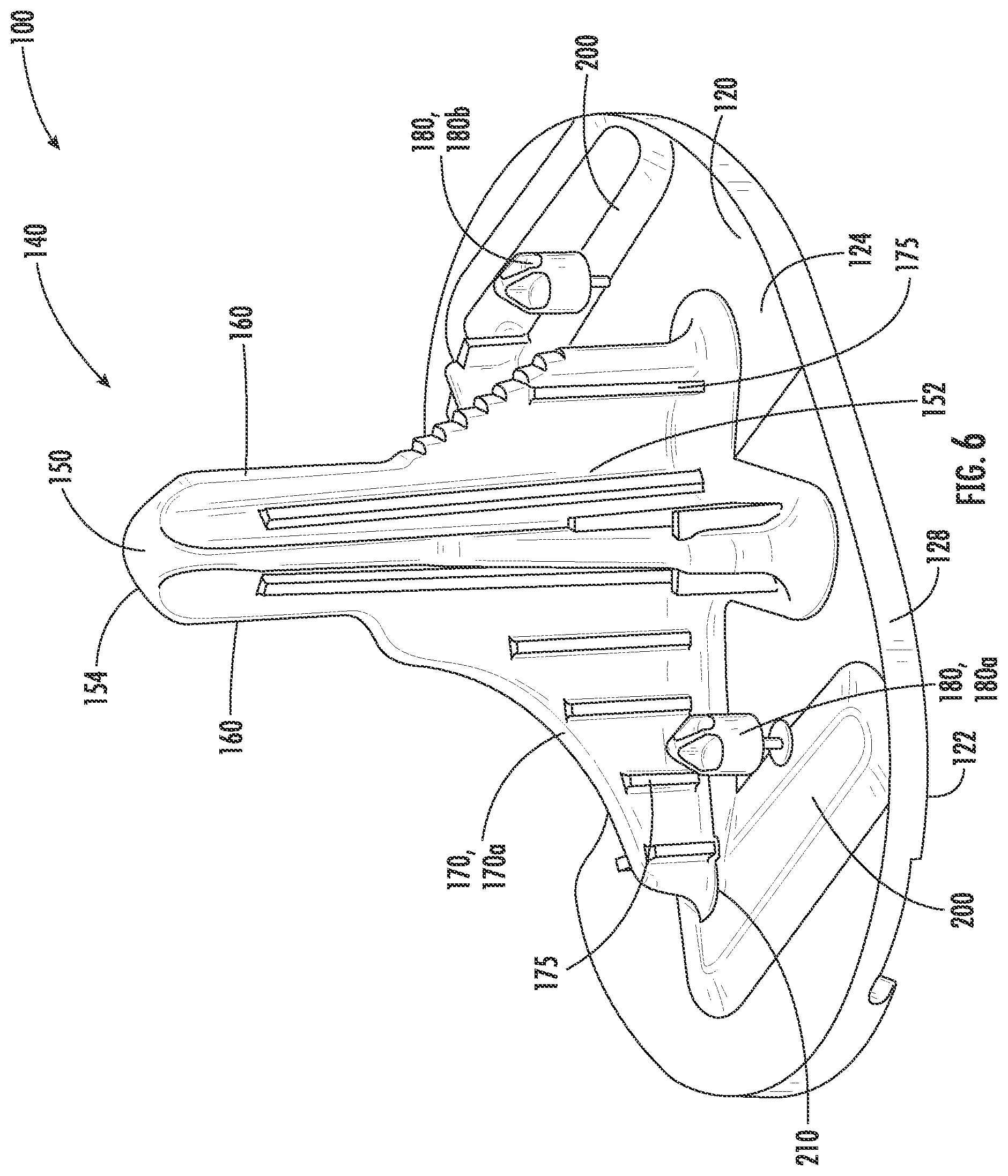 Patent US12551346 Figure 6 – Tibial implant with improved anterior load transfer