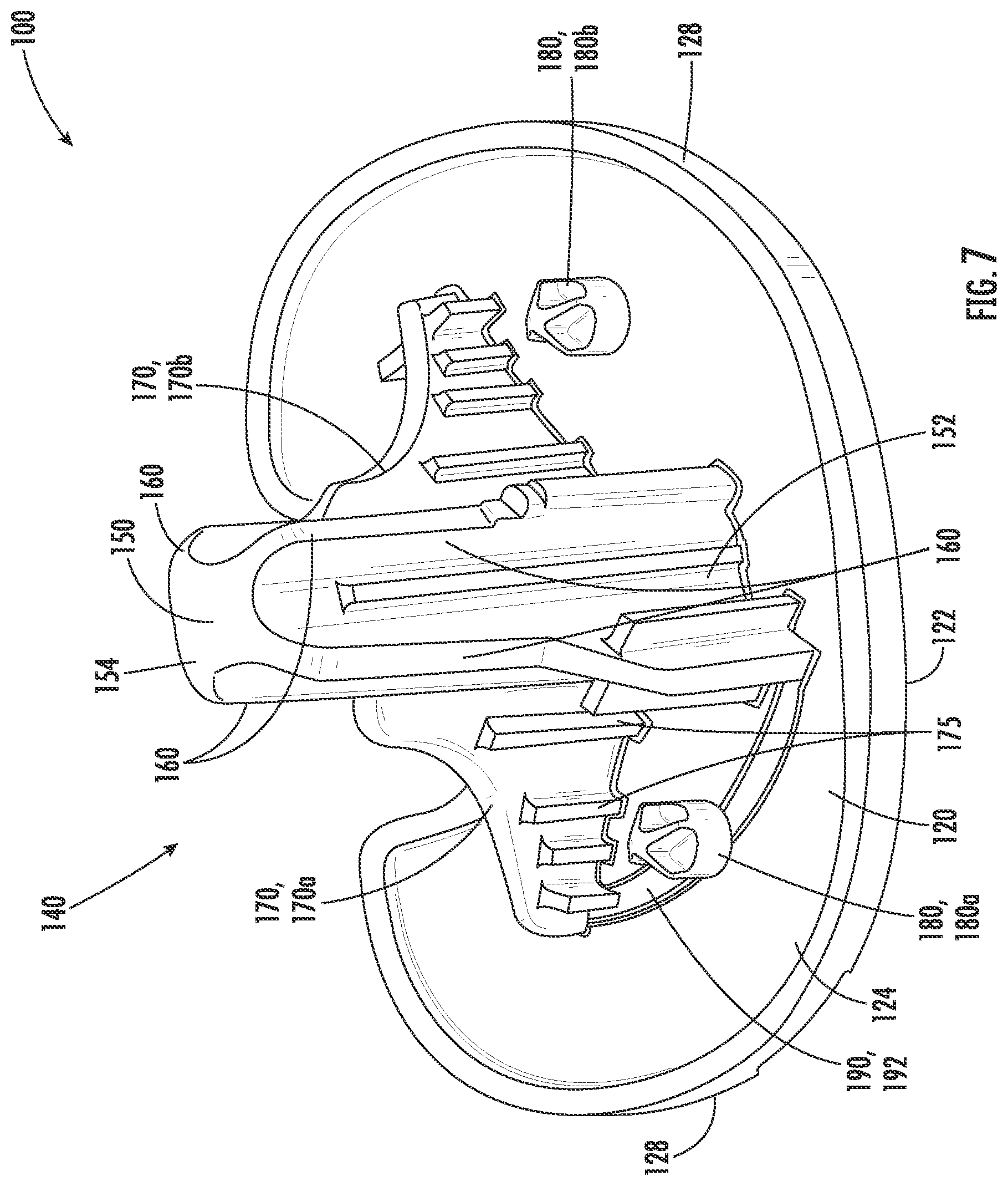 Patent US12551346 Figure 7 – Tibial implant with improved anterior load transfer