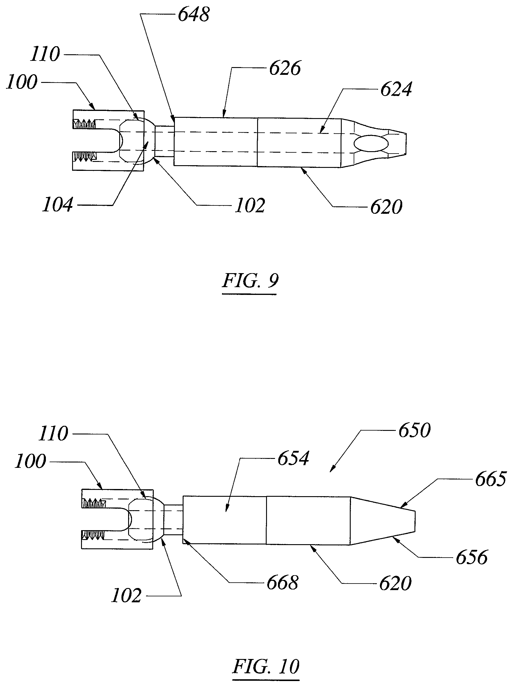 Patent US12551355 Figure 9 – Threadless spinal implant